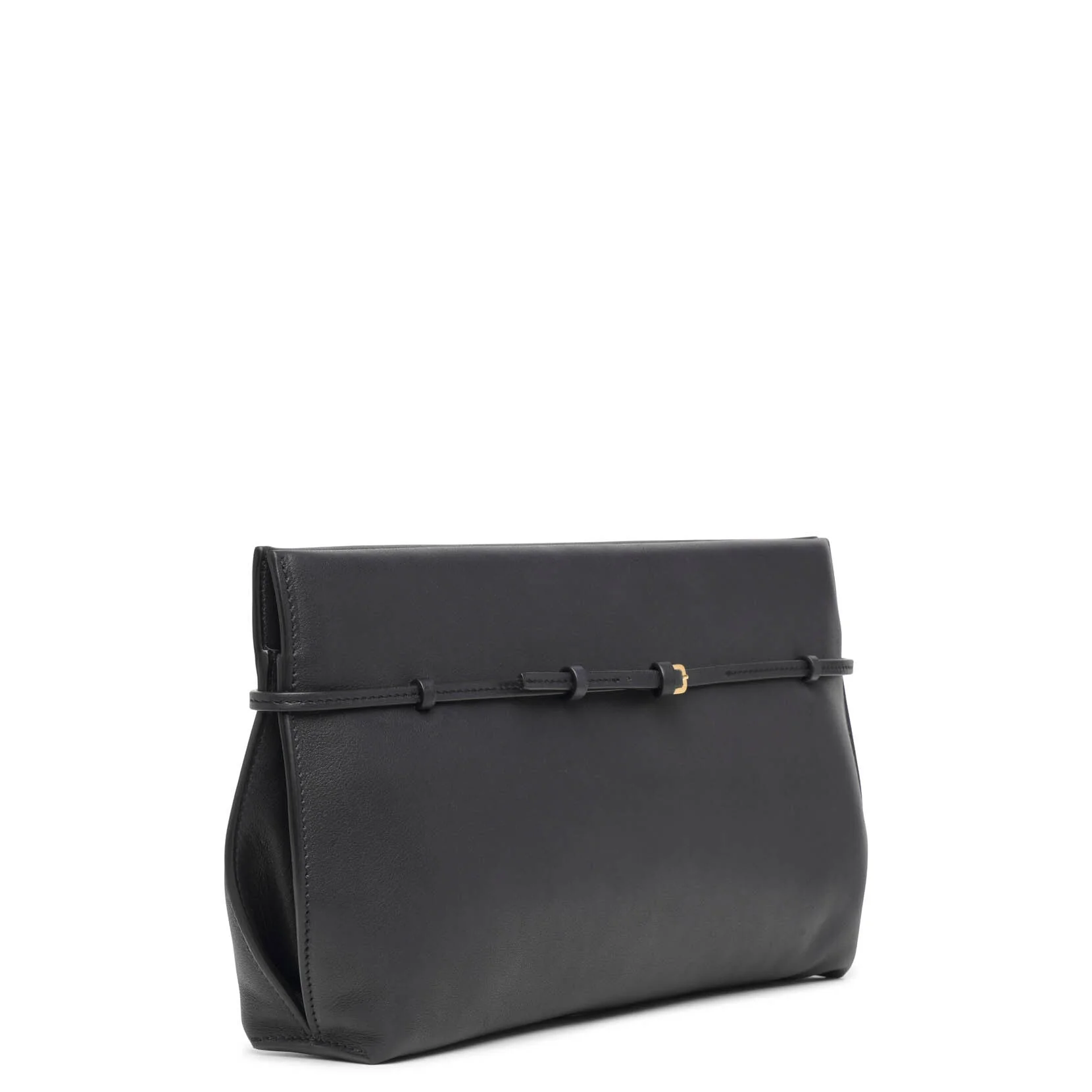 Sienna black saddle leather clutch - Image 3