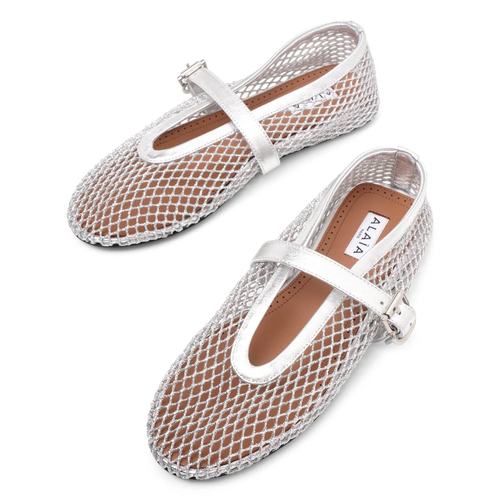 Silver mesh ballet flats - Image 5