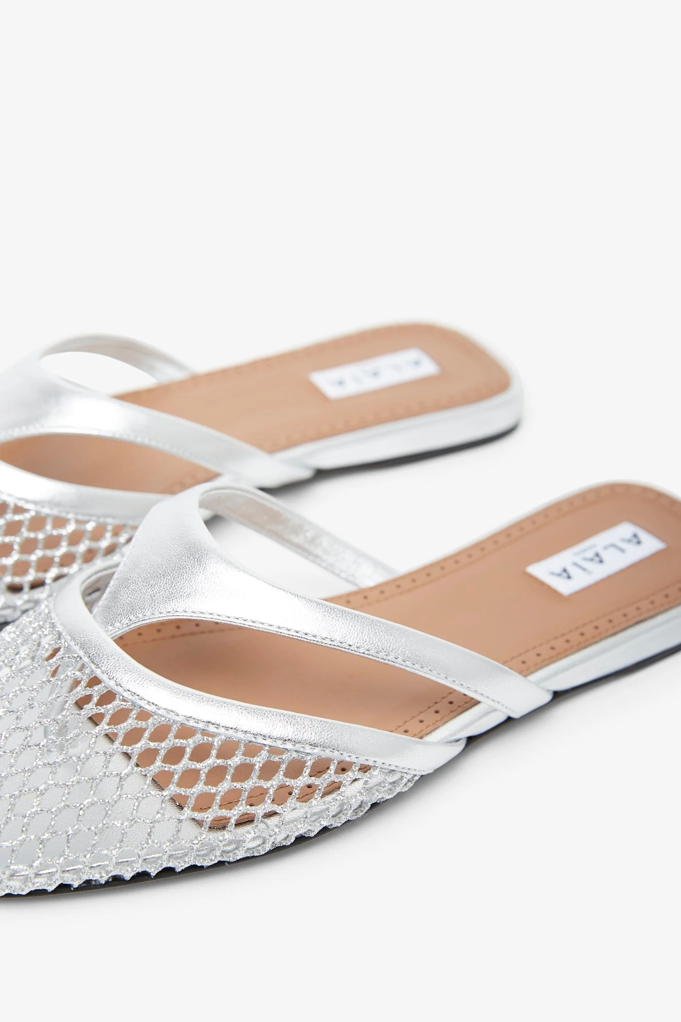 Infradito flat silver mules - Image 5