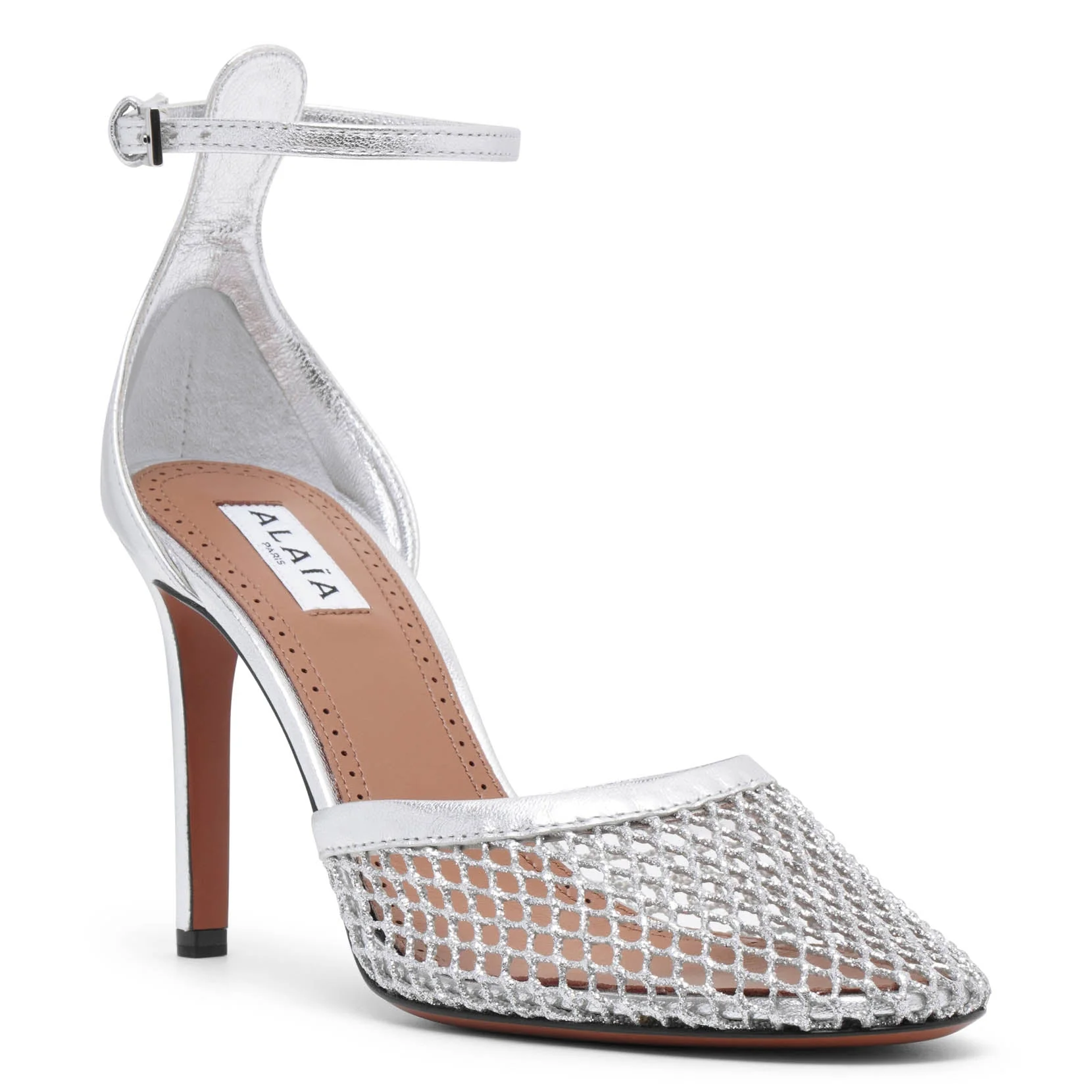 Silver mesh pumps - Image 3