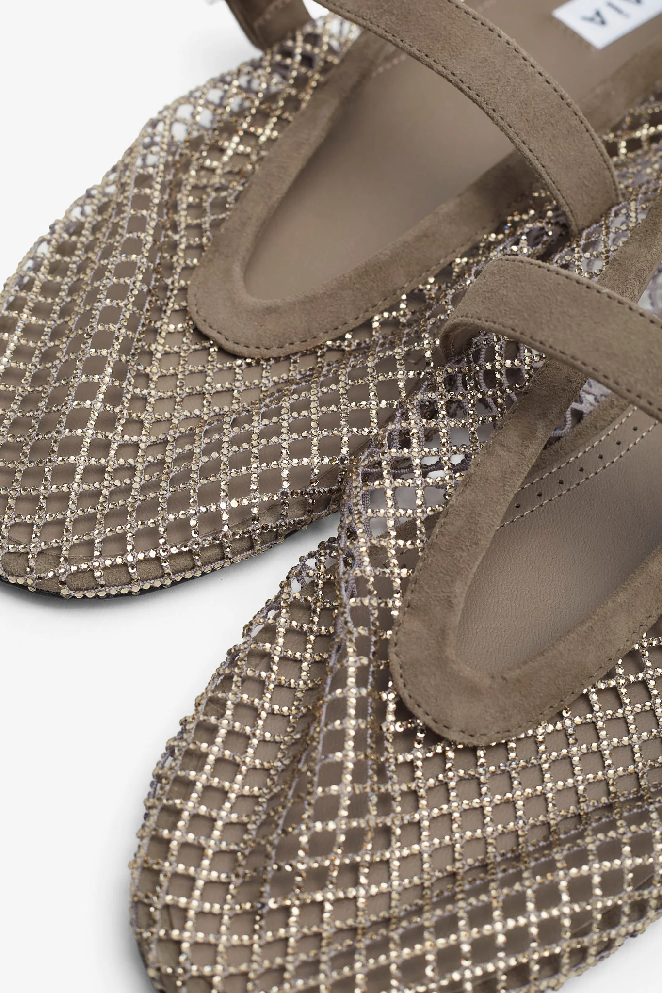 Silver mesh suede ballet flats - Image 5