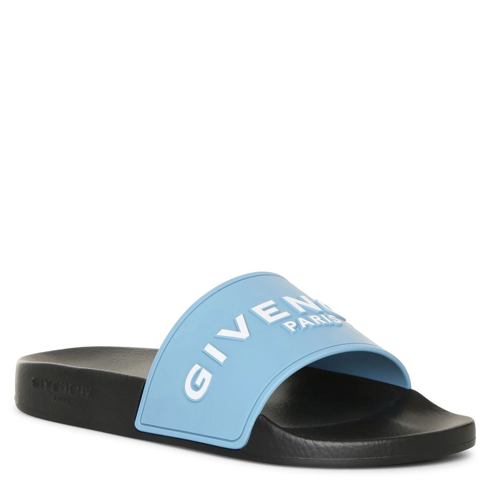 Sky blue rubber slide sandals - Image 2