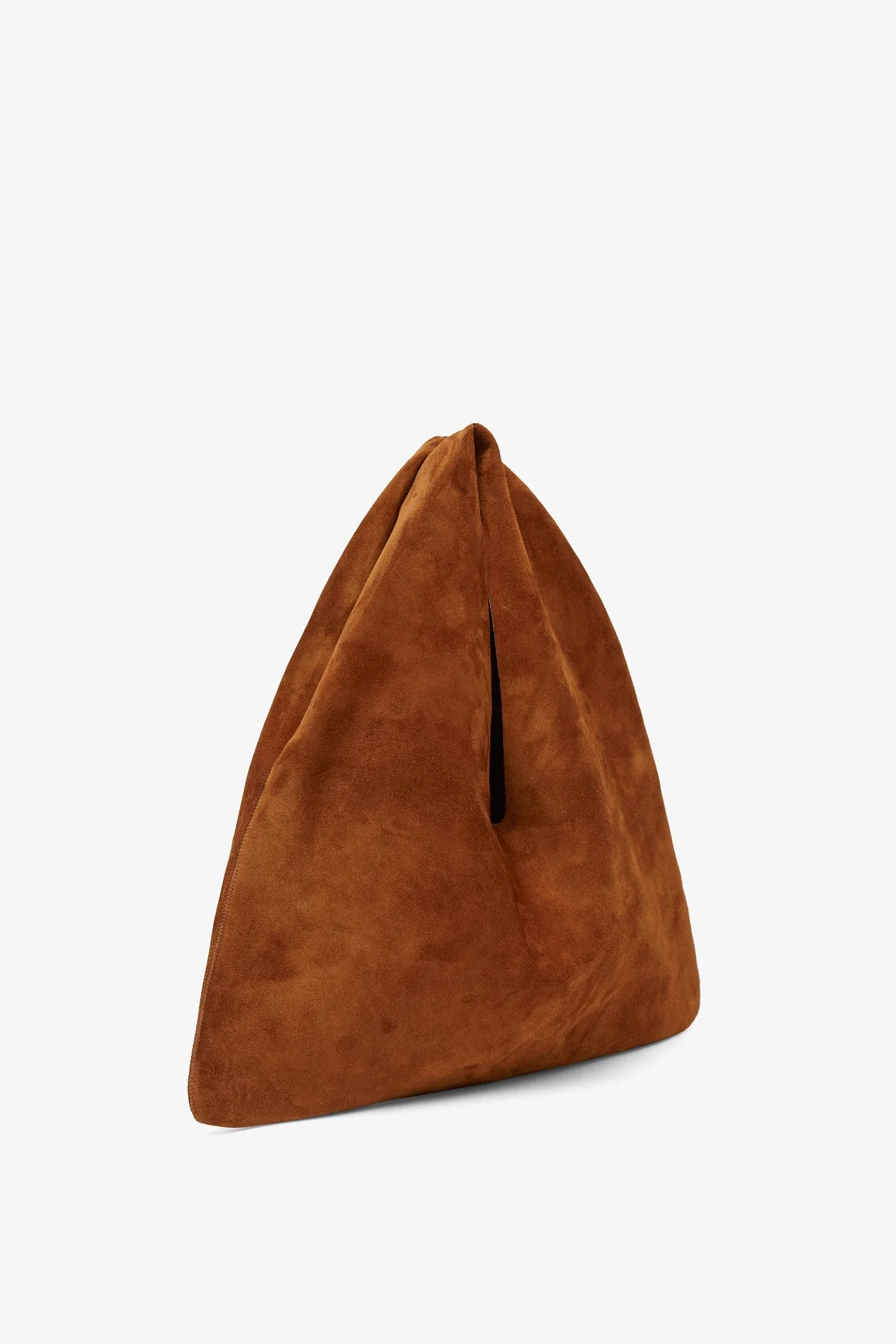 Small Bindle caramel suede shoulder bag - Image 3