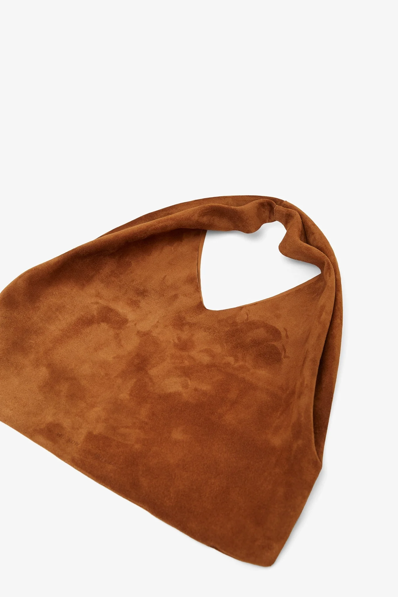 Small Bindle caramel suede shoulder bag - Image 4