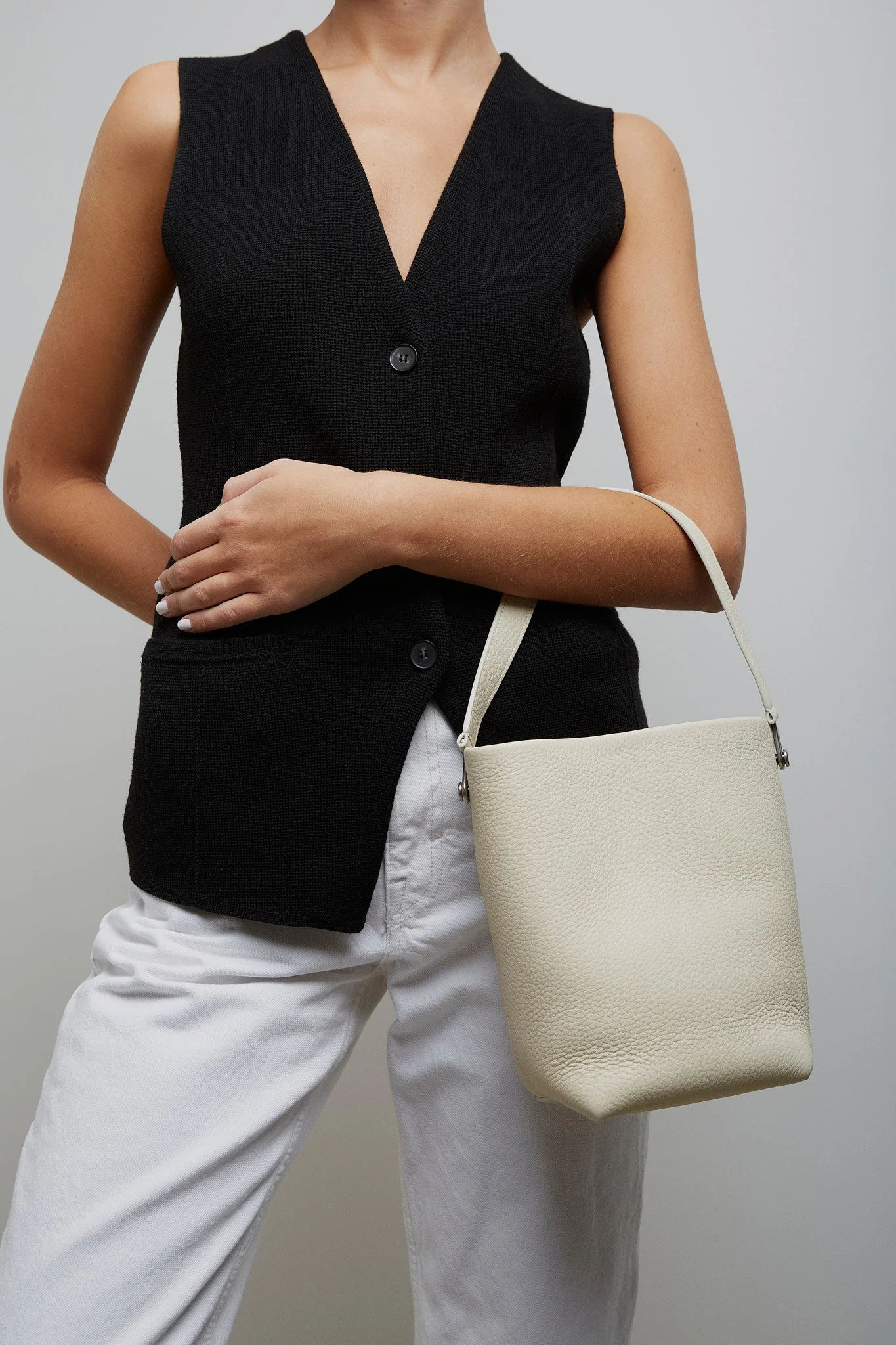 Small NS hook ivory tote bag - Image 2