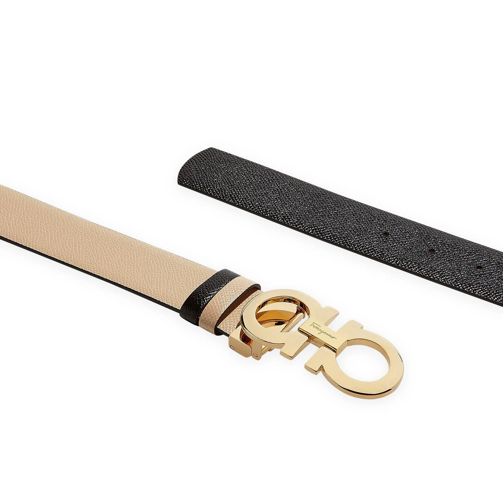 Smooth bone and black reversible belt - Image 2