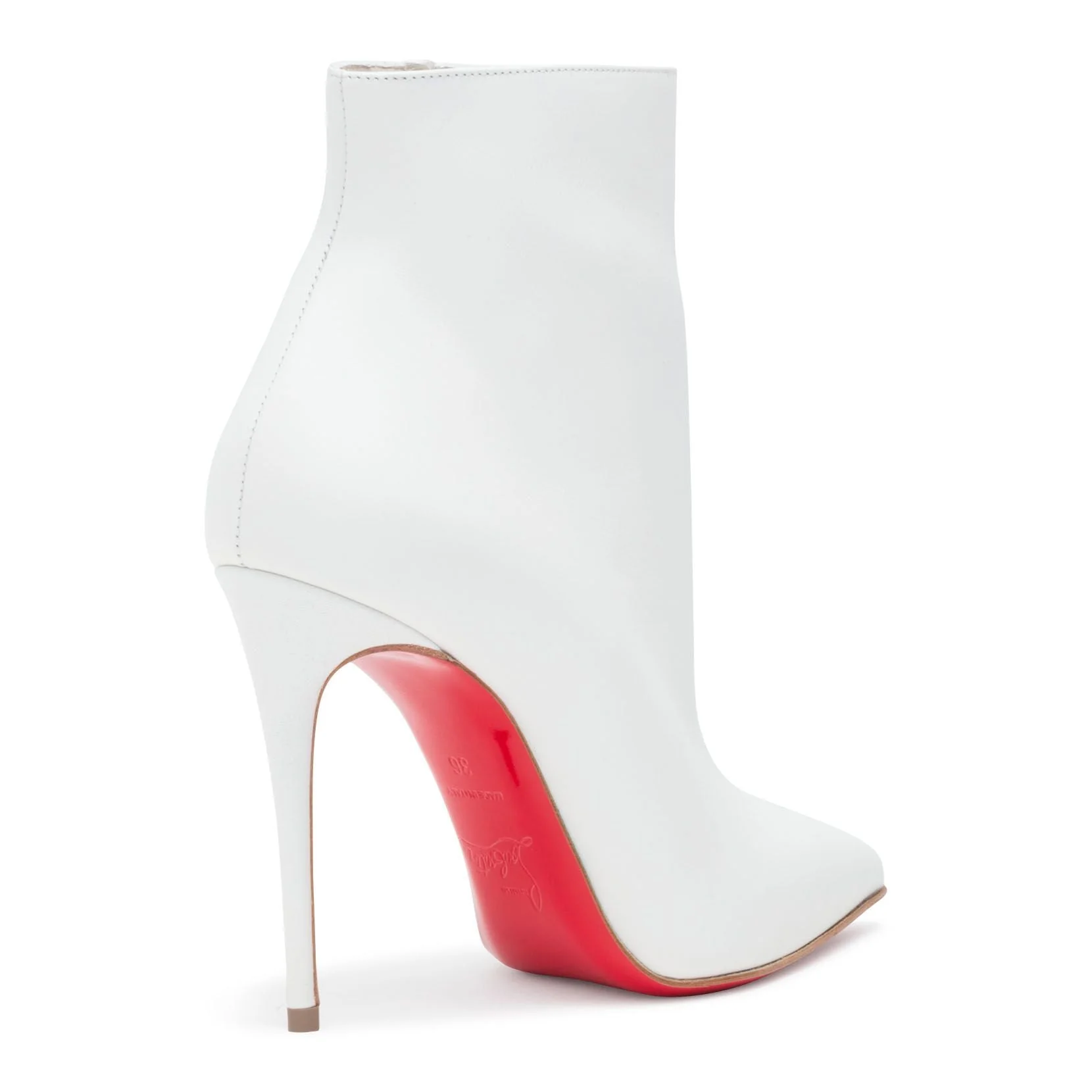 So Kate 100 White Leather Booties - Image 3