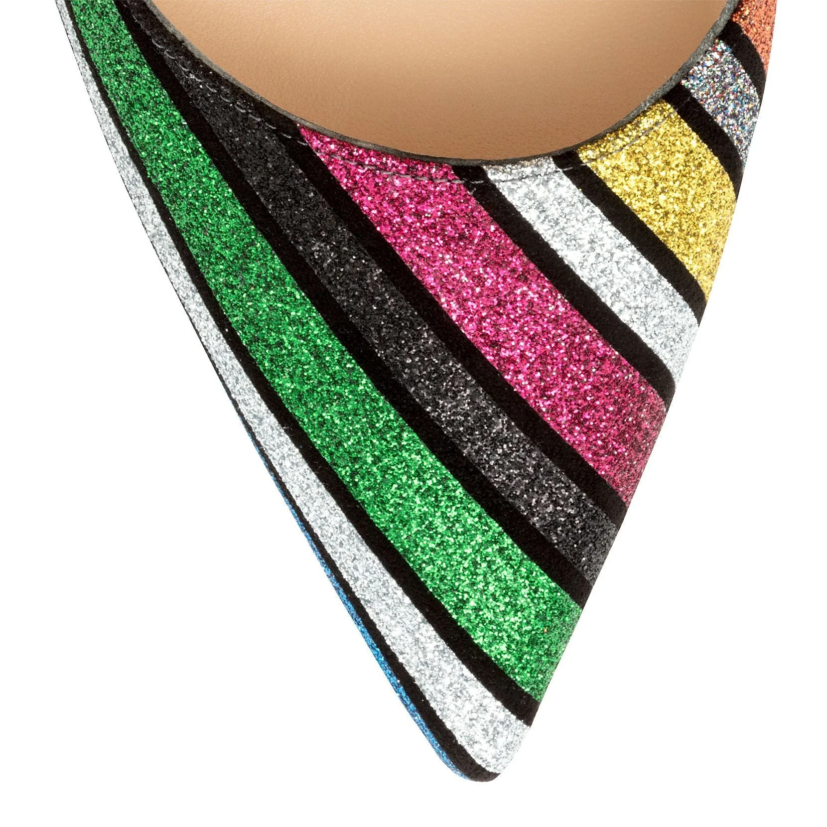 So Kate 120 stripy glitter suede pumps - Image 4