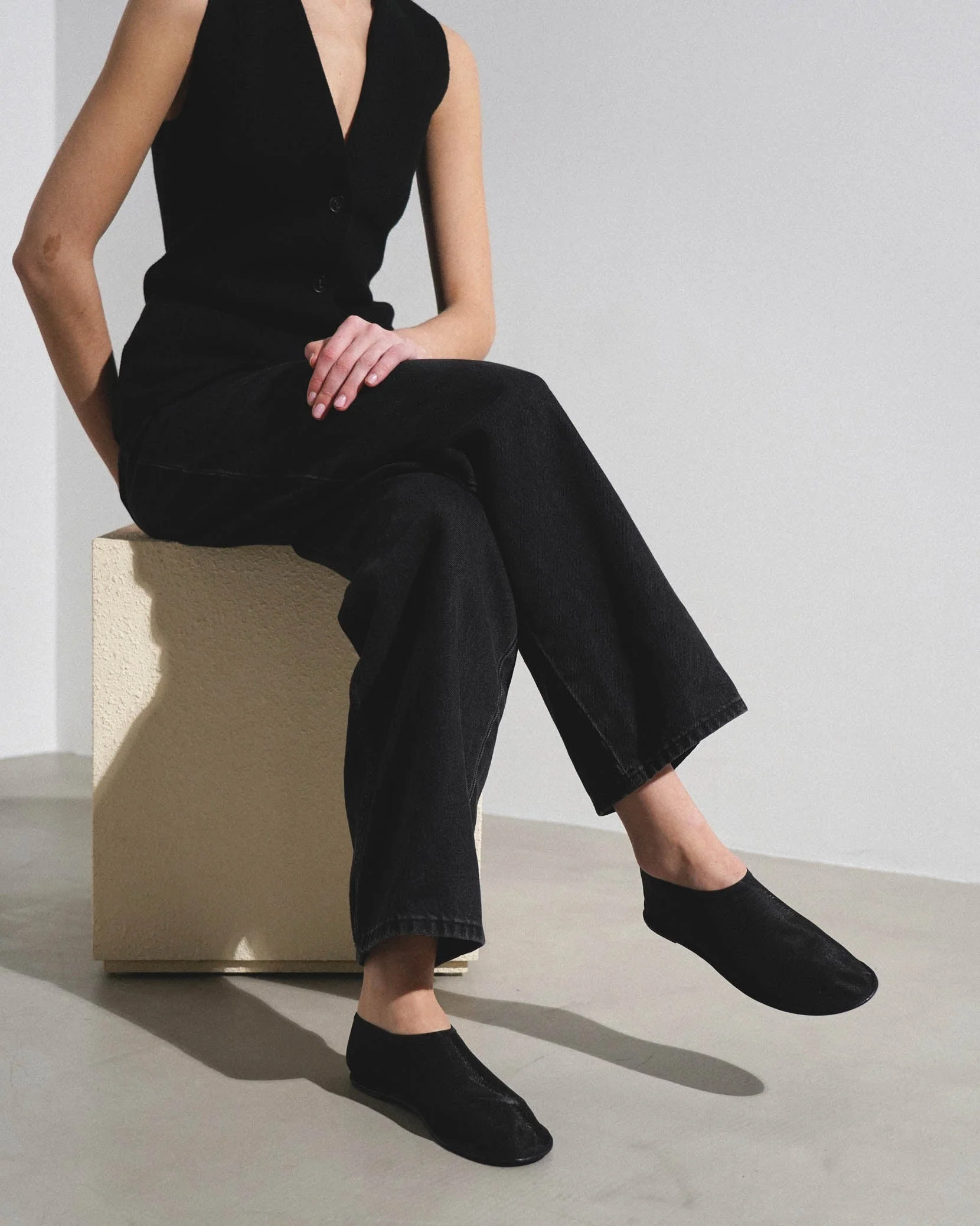 Sock black flats - Image 2