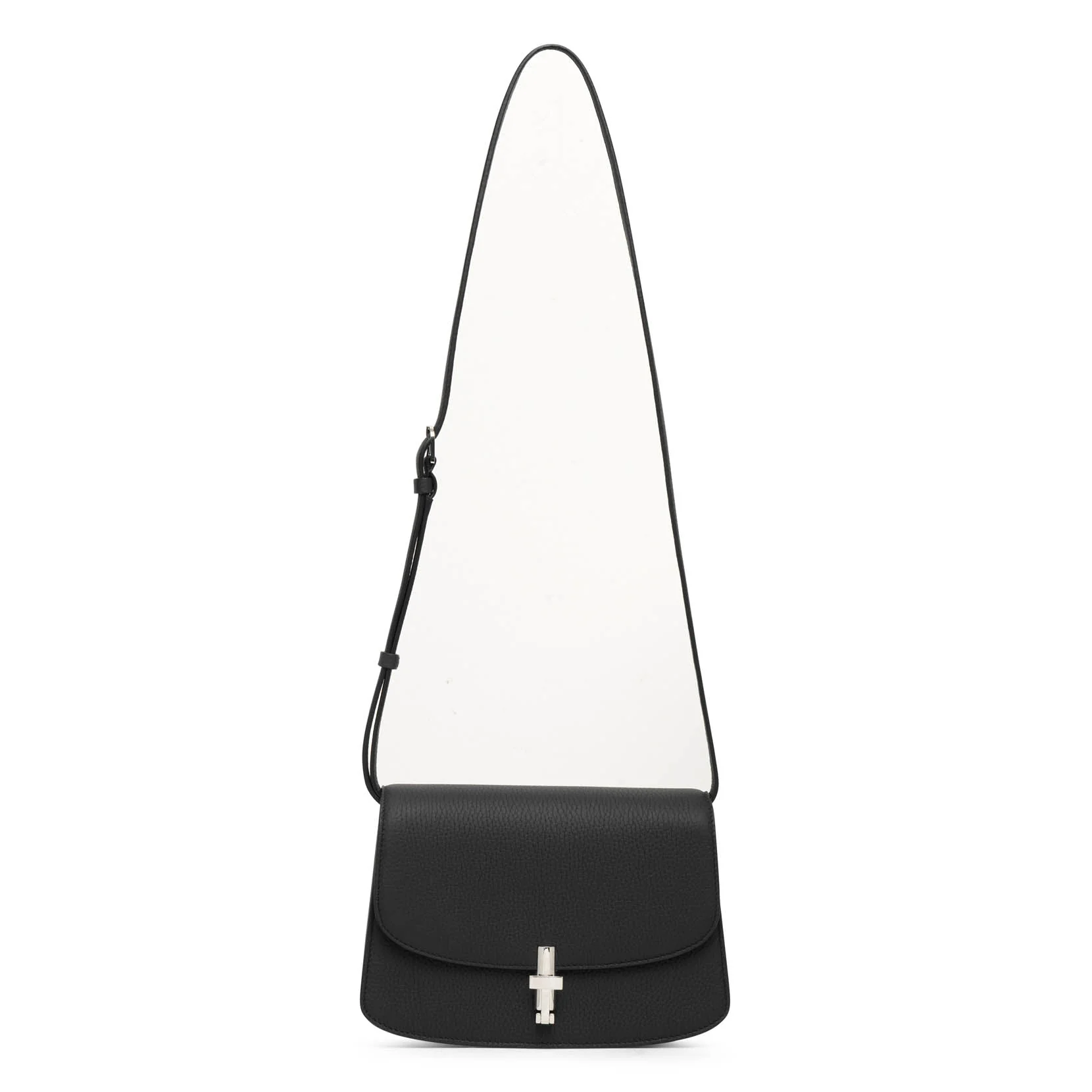 Sofia 8.75 crossbody black matte grain bag