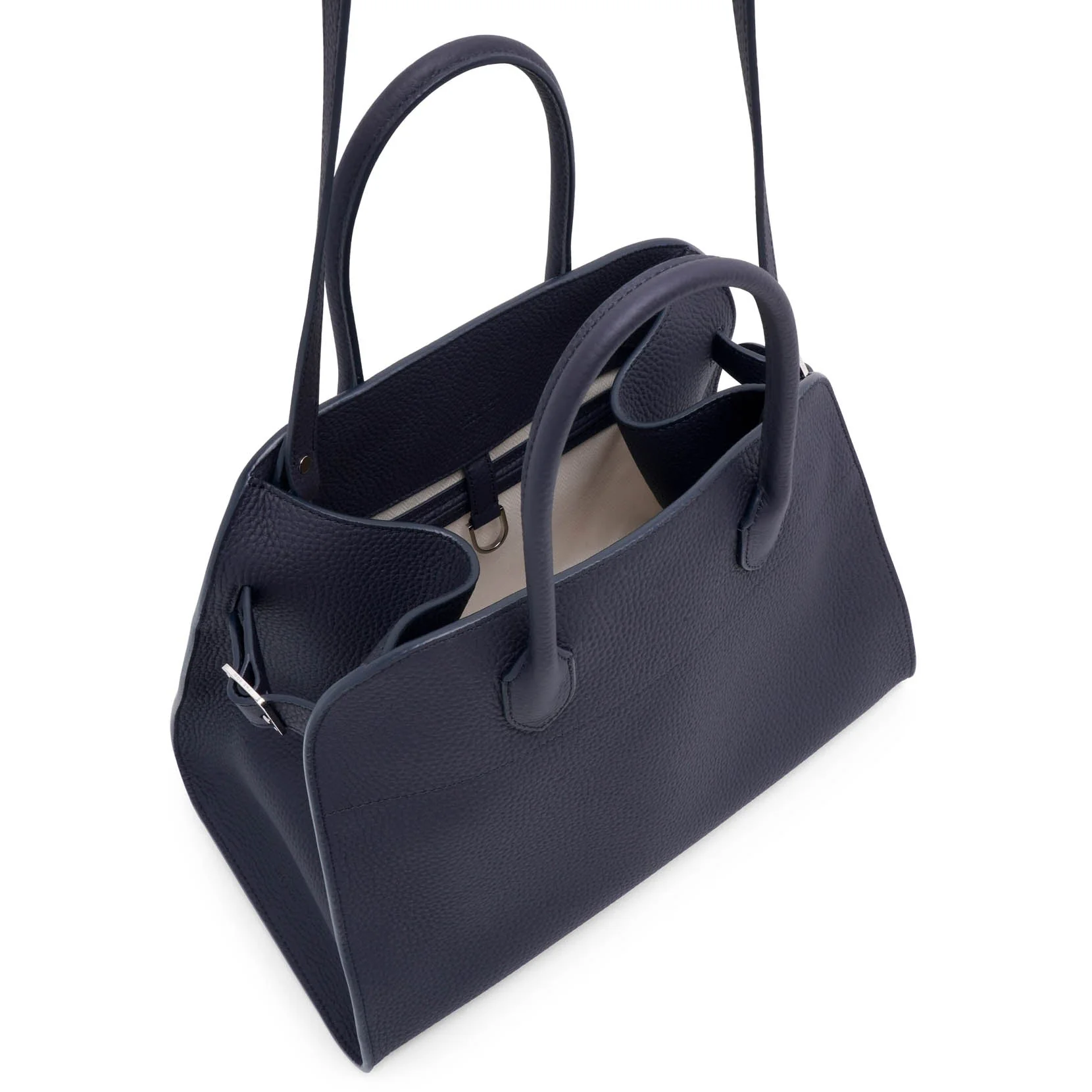 Soft Margaux 12 dark blue leather bag - Image 6