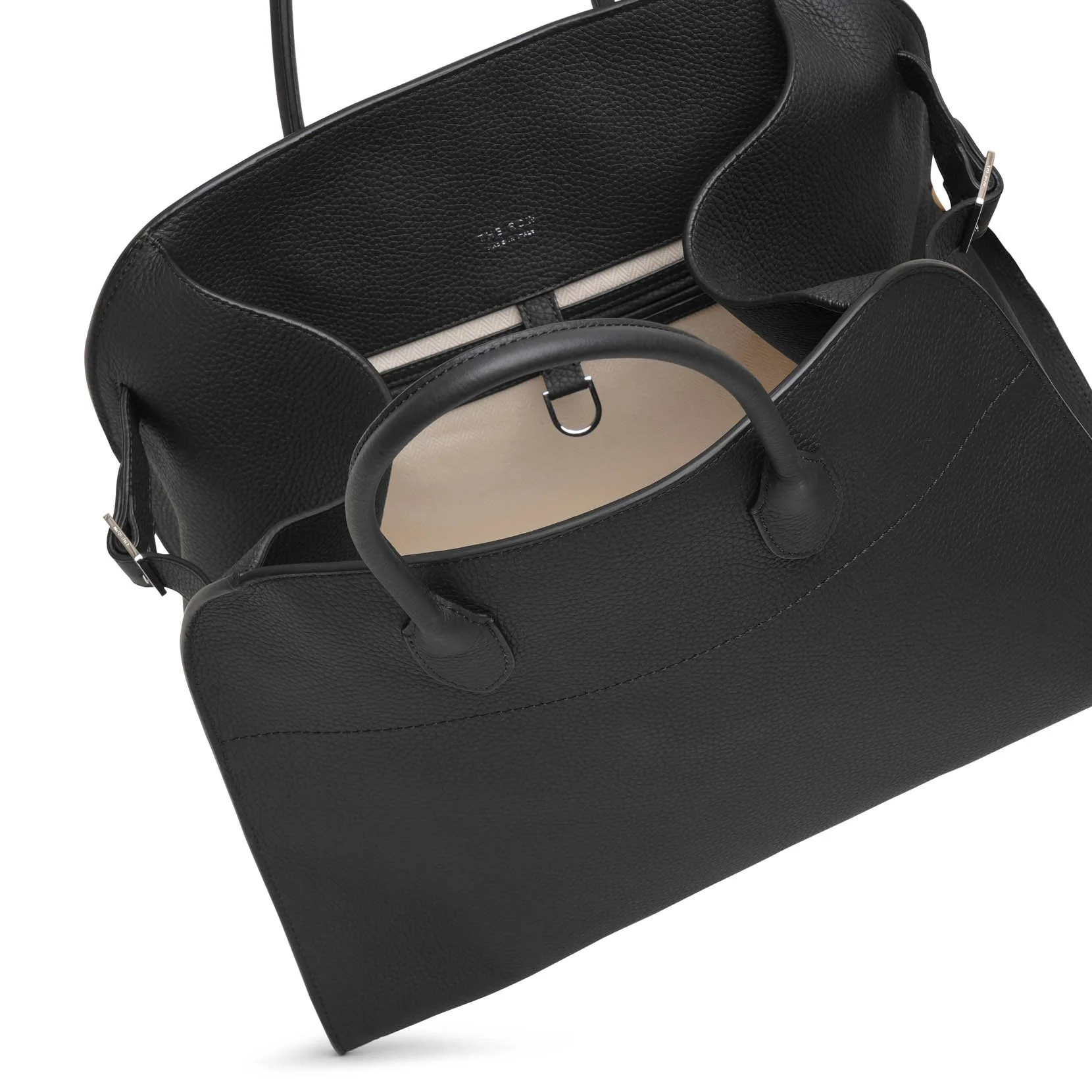 Soft margaux 15 black grained leather bag - Image 5