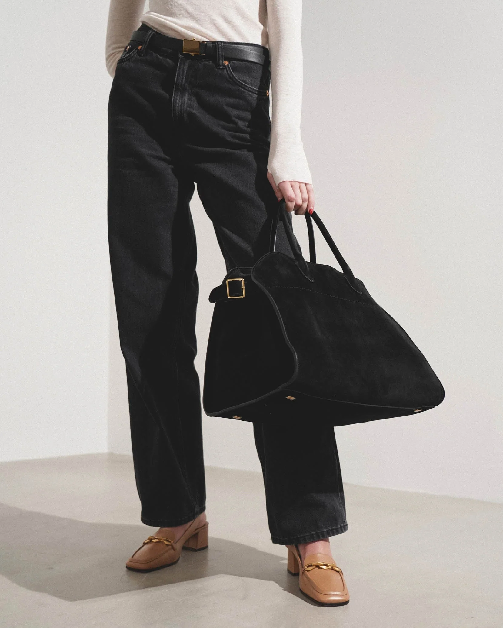Soft Margaux 15 black suede bag - Image 2
