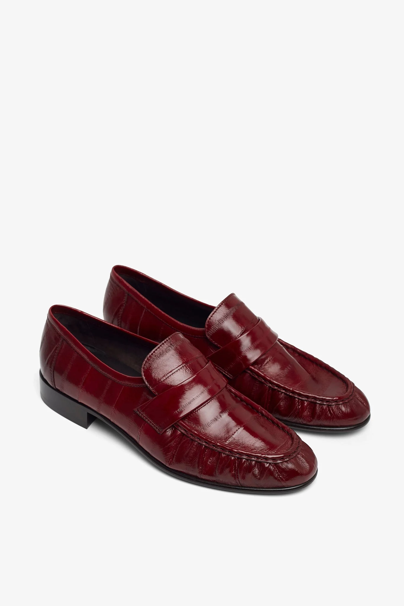 Soft red eel loafers - Image 4