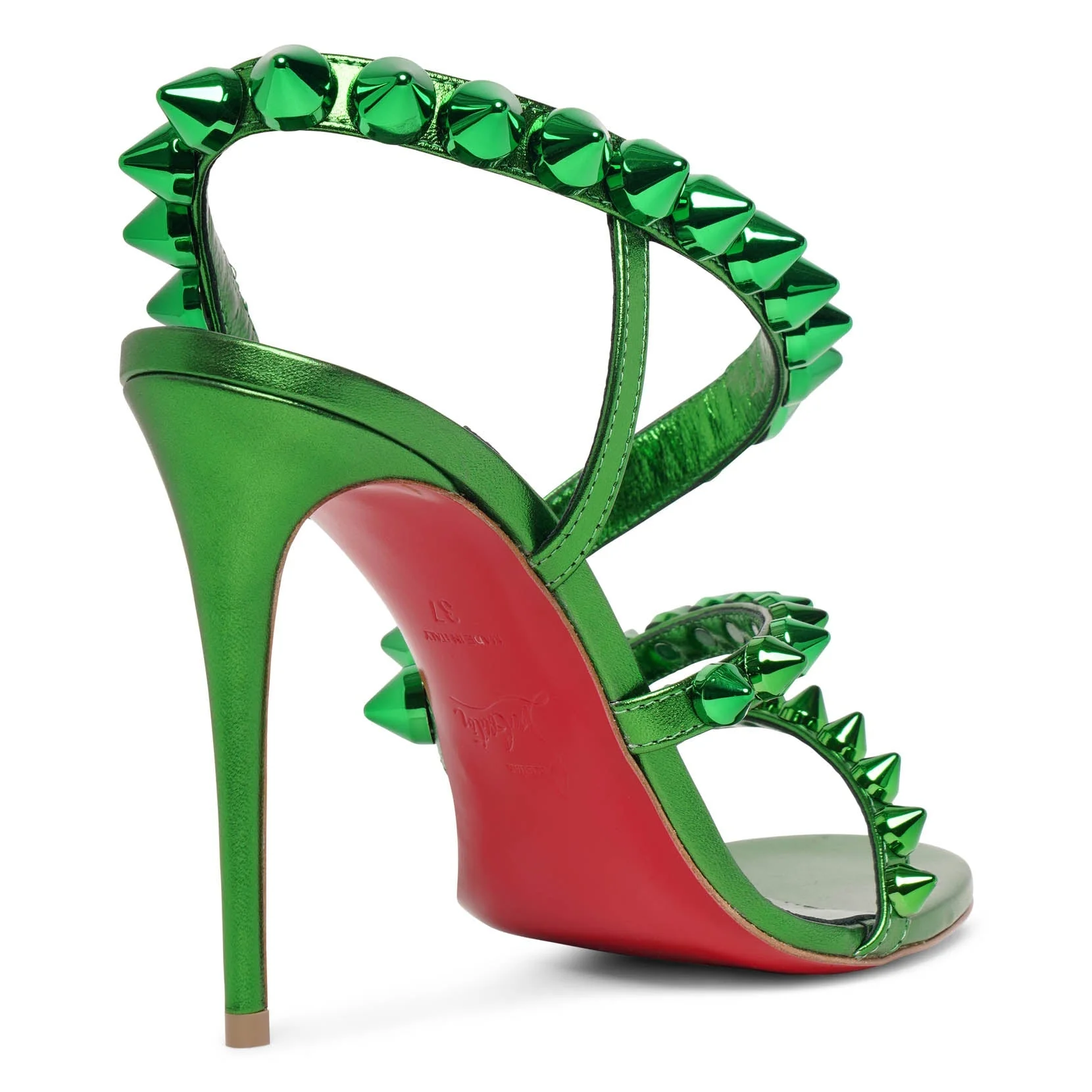 Spikita strap spinach laminato sandals - Image 4