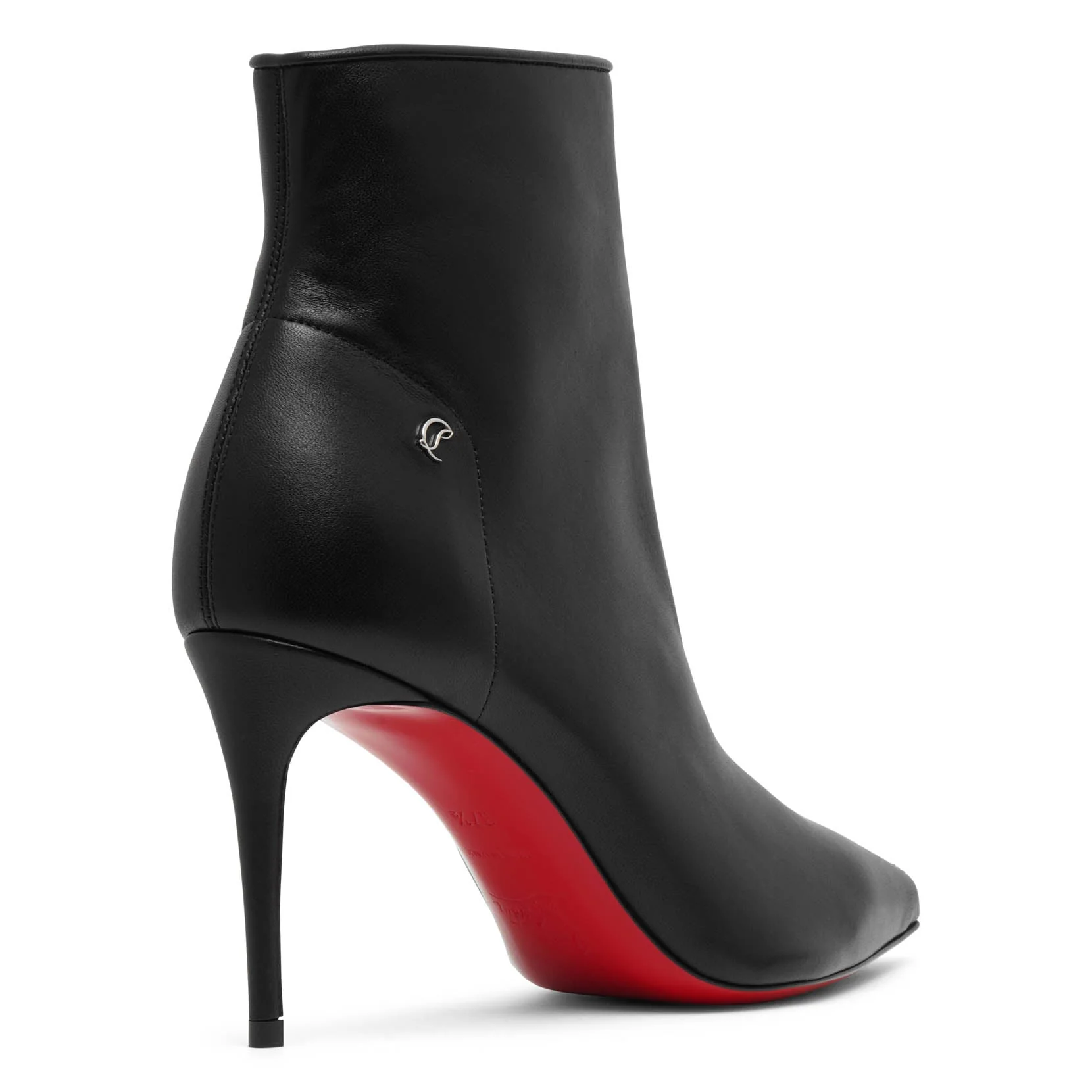 Sporty Kate 85 black leather ankle boots - Image 4