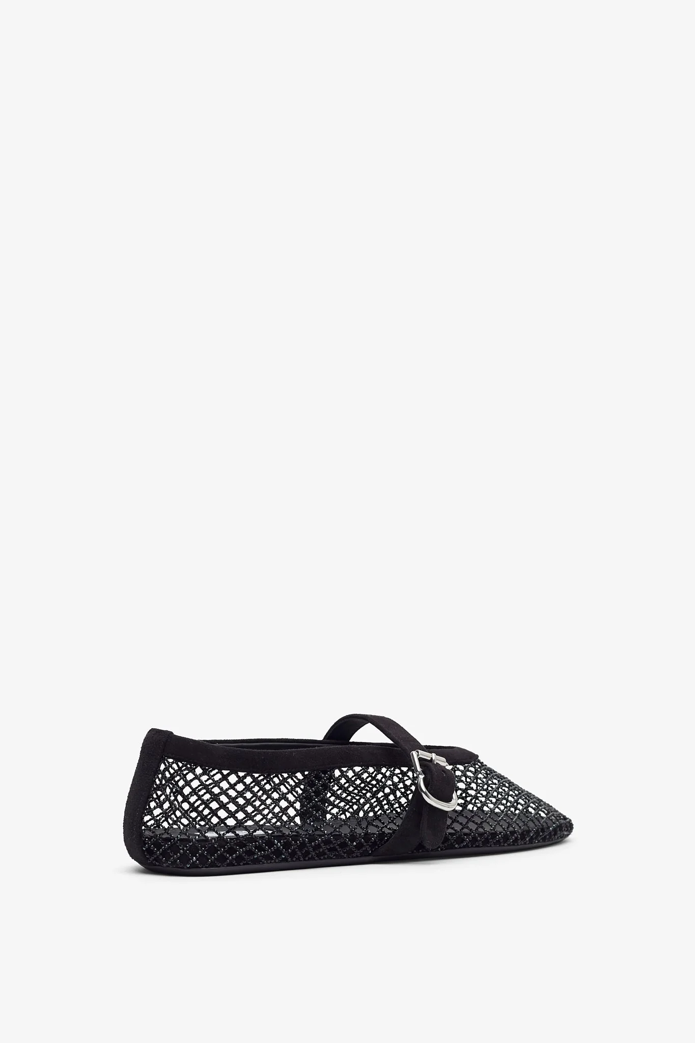 Strass mesh suede ballet flats - Image 3
