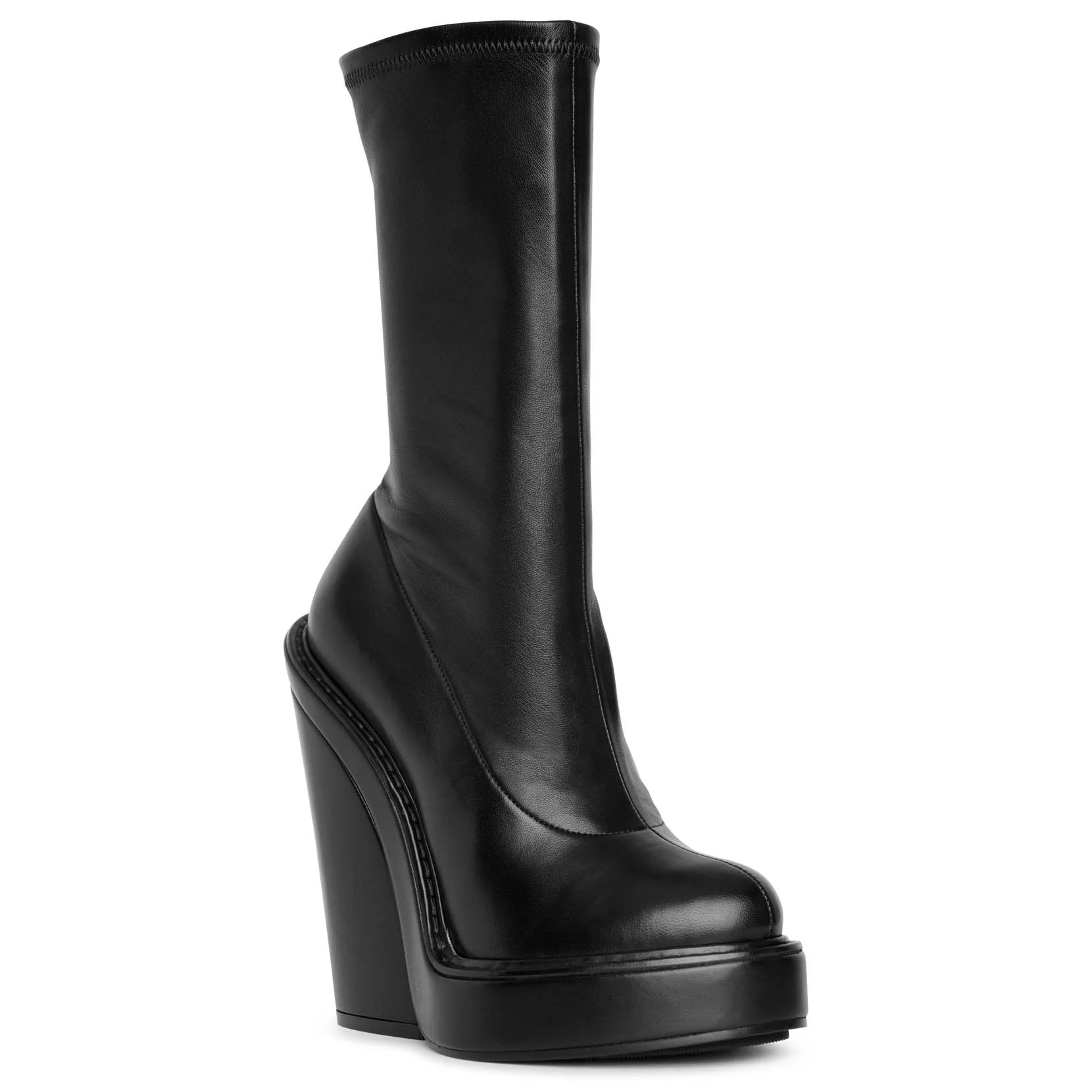 Stretch leather ankle boots - Image 3
