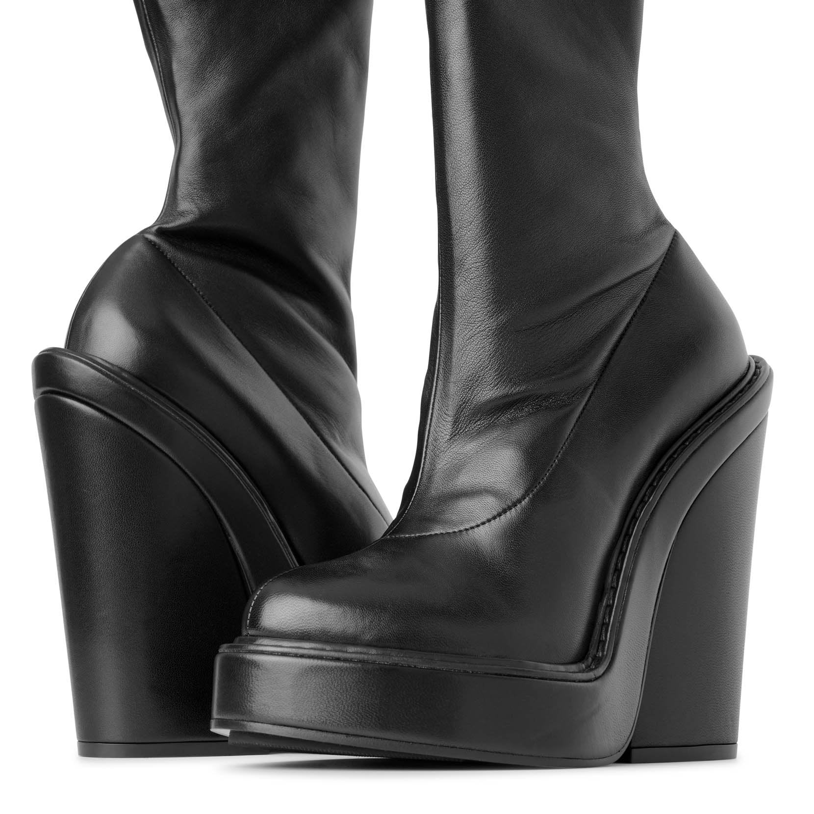 Stretch leather ankle boots - Image 6