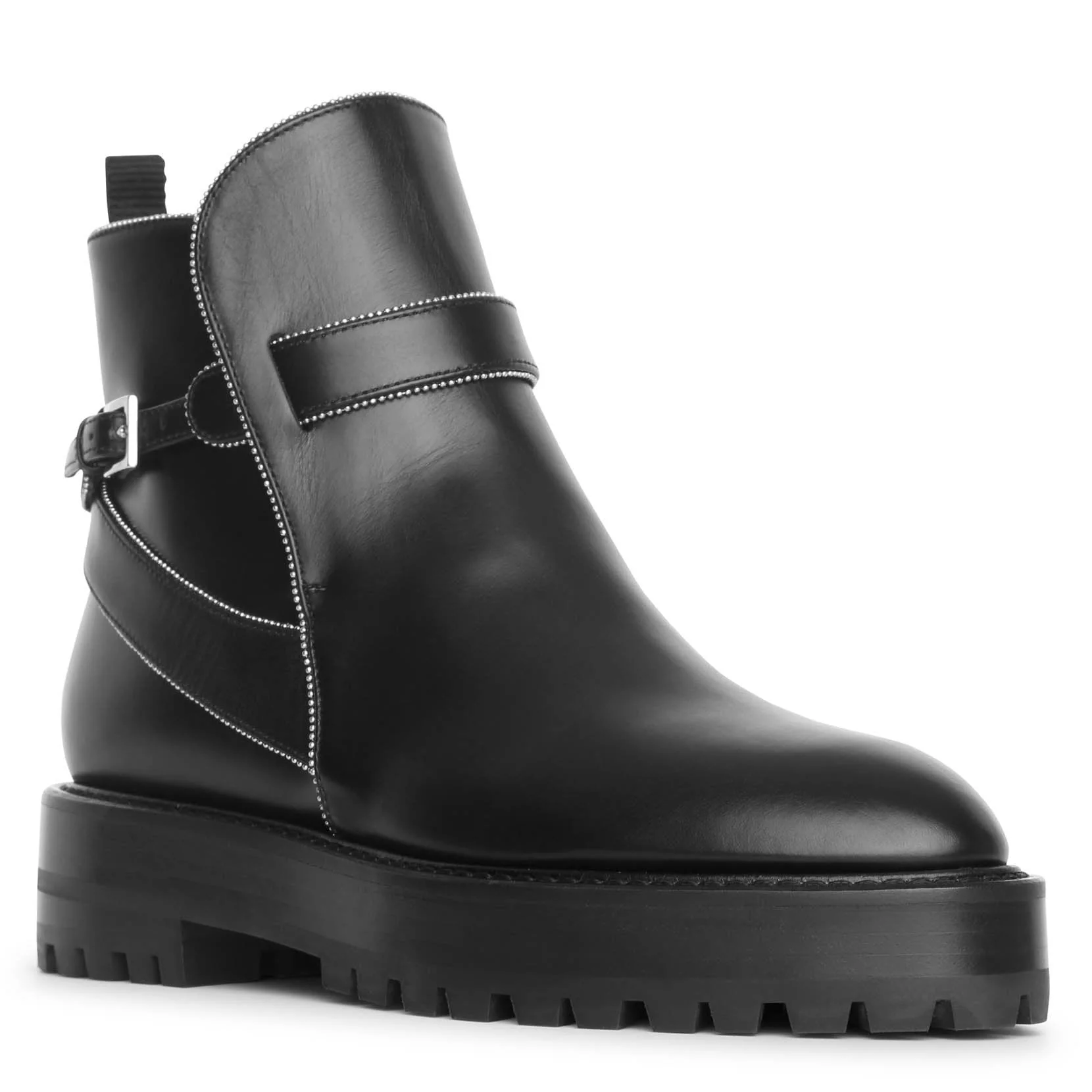 Studded leather flat ankle boots - Image 2