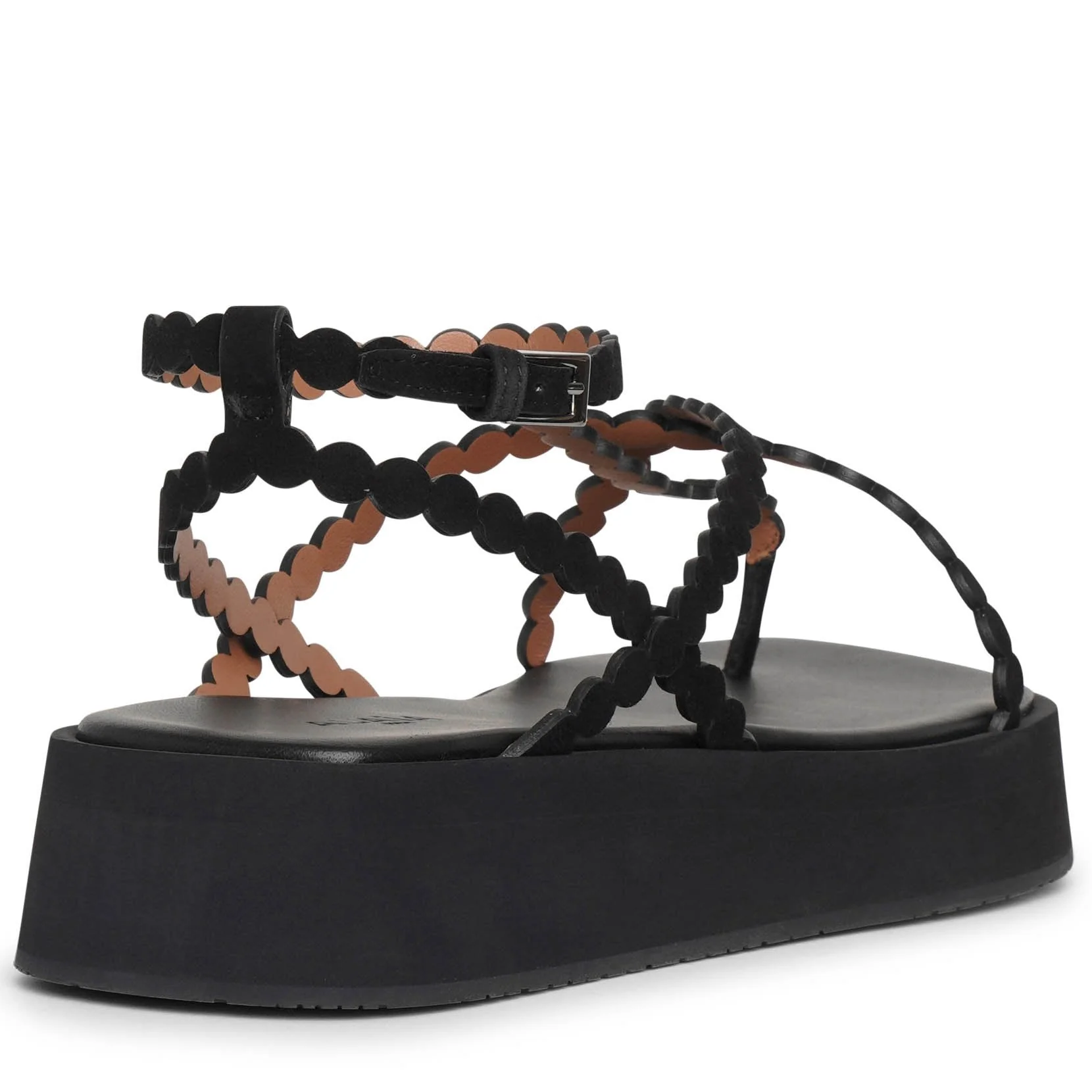 Suede platform sandals - Image 4