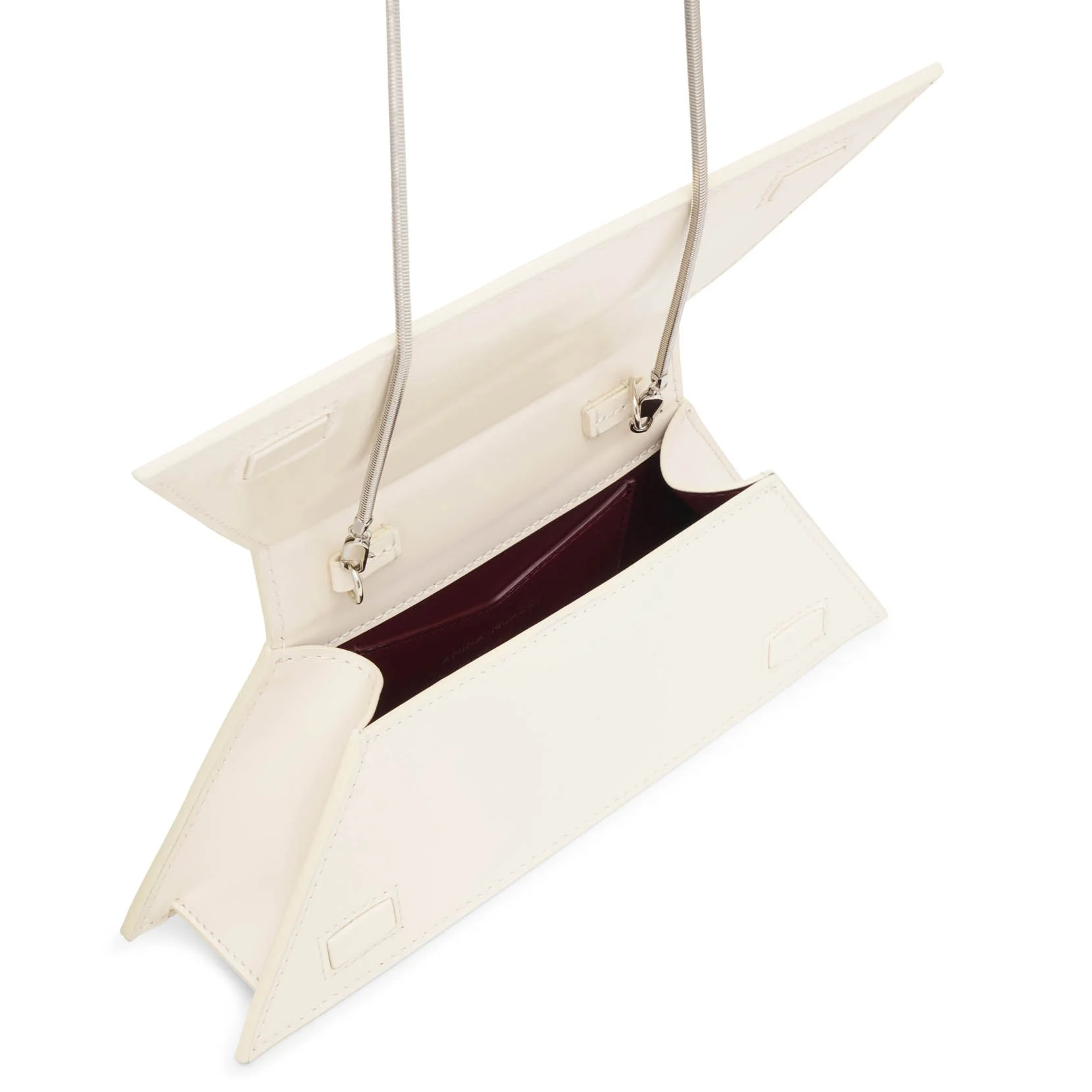 Superamini Yigit ivory leather clutch - Image 5