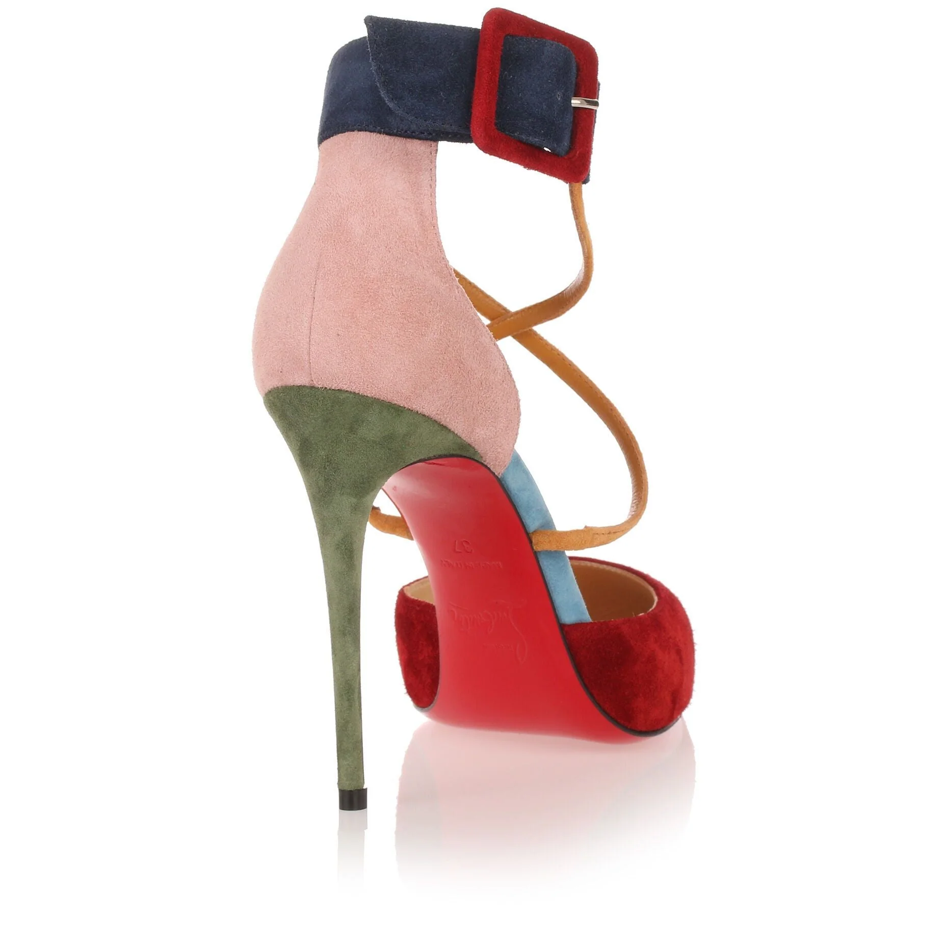 Suzanna 100 multi colour suede pump - Image 3