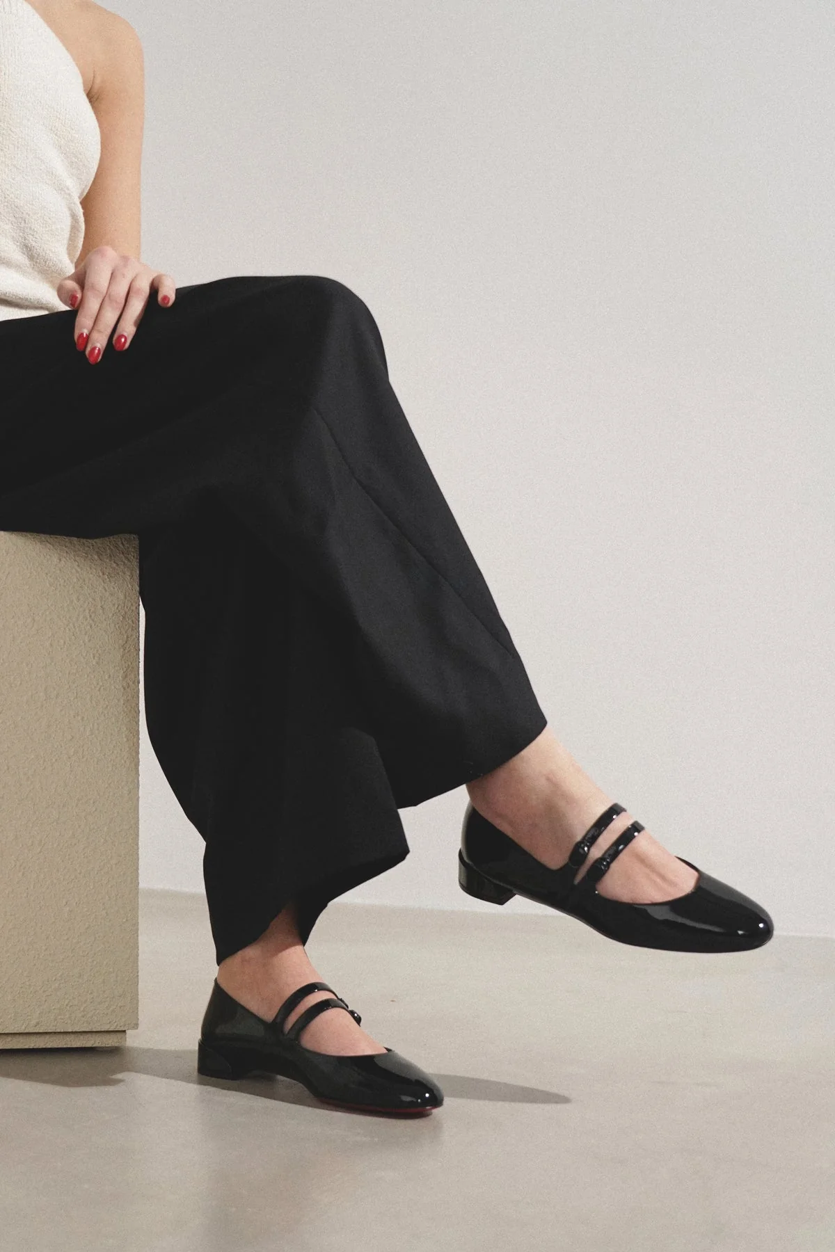 Sweet Jane black patent ballerinas - Image 7