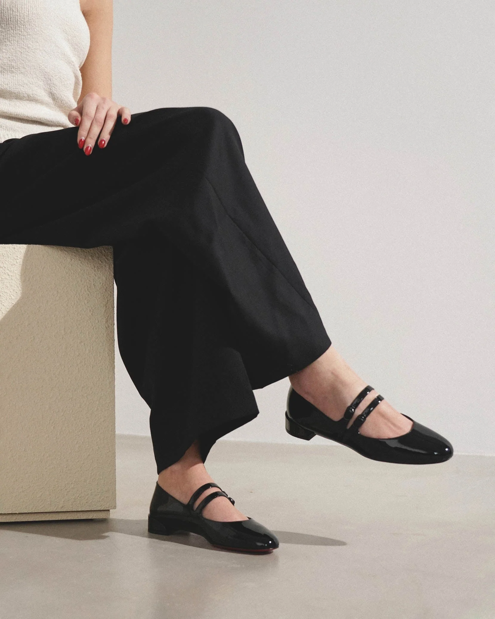 Sweet Jane black patent flats - Image 2