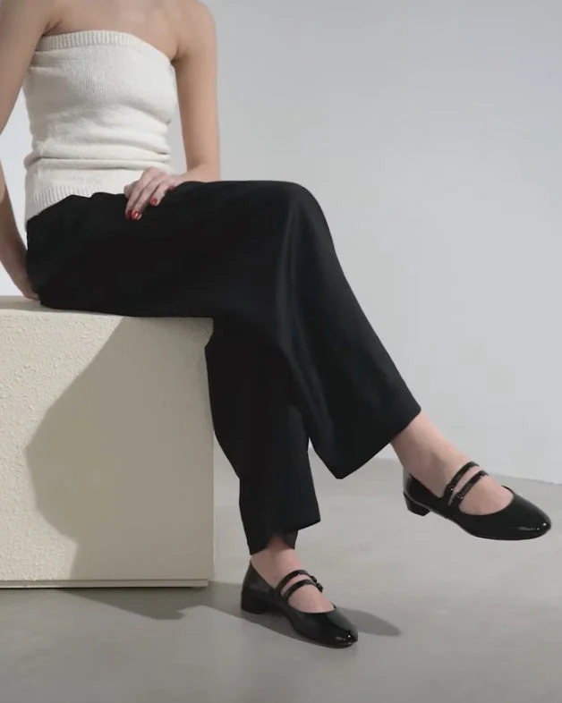 Sweet Jane black patent flats - Image 7
