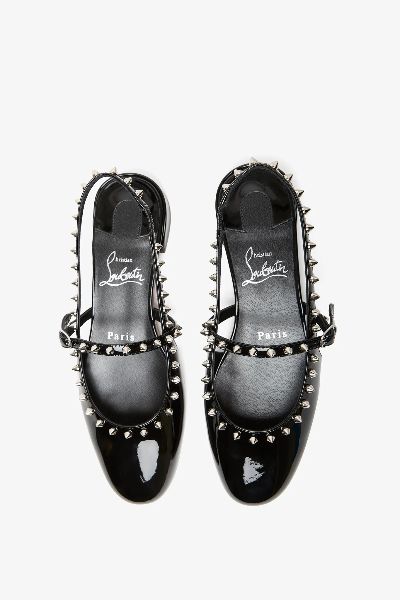 Sweet Janispikes black patent flats - Image 5