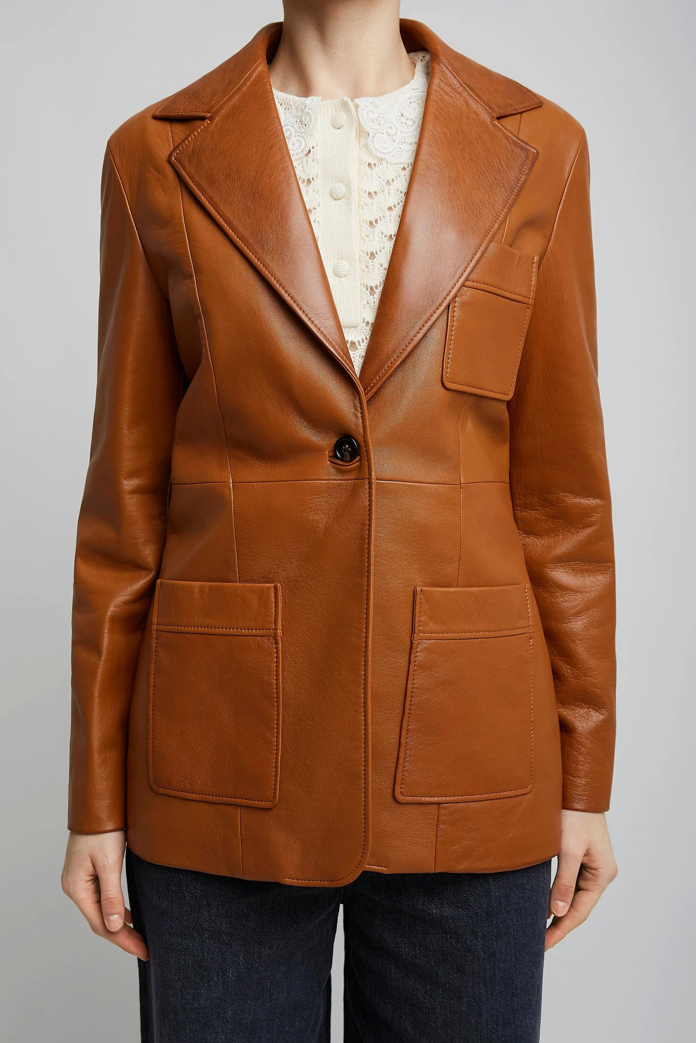 Tailored leather jacket - Image 2