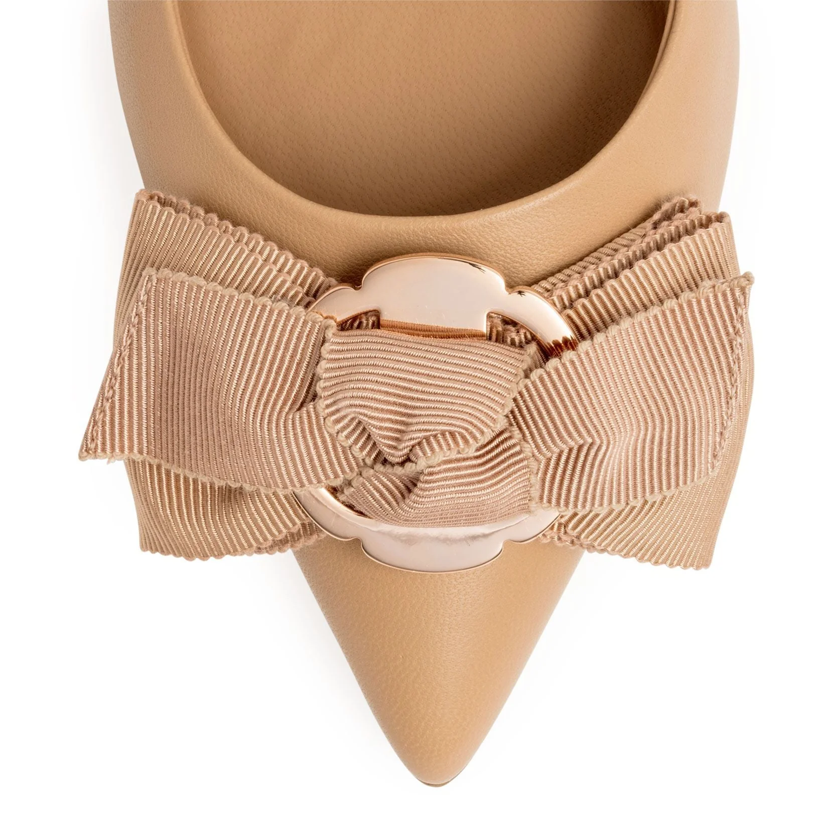 Talla 20 beige leather pointed flats - Image 4