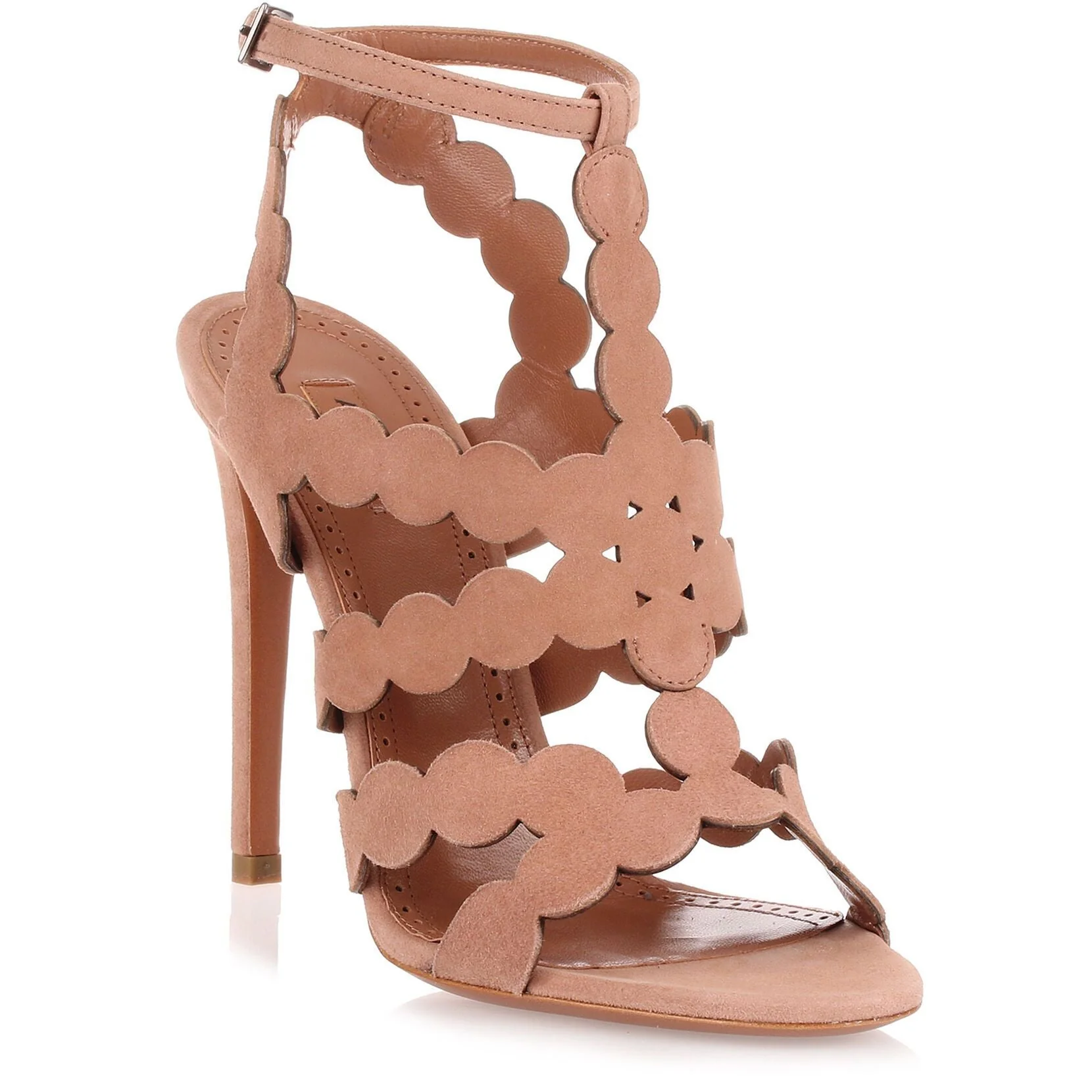 Tan suede circle sandal - Image 2