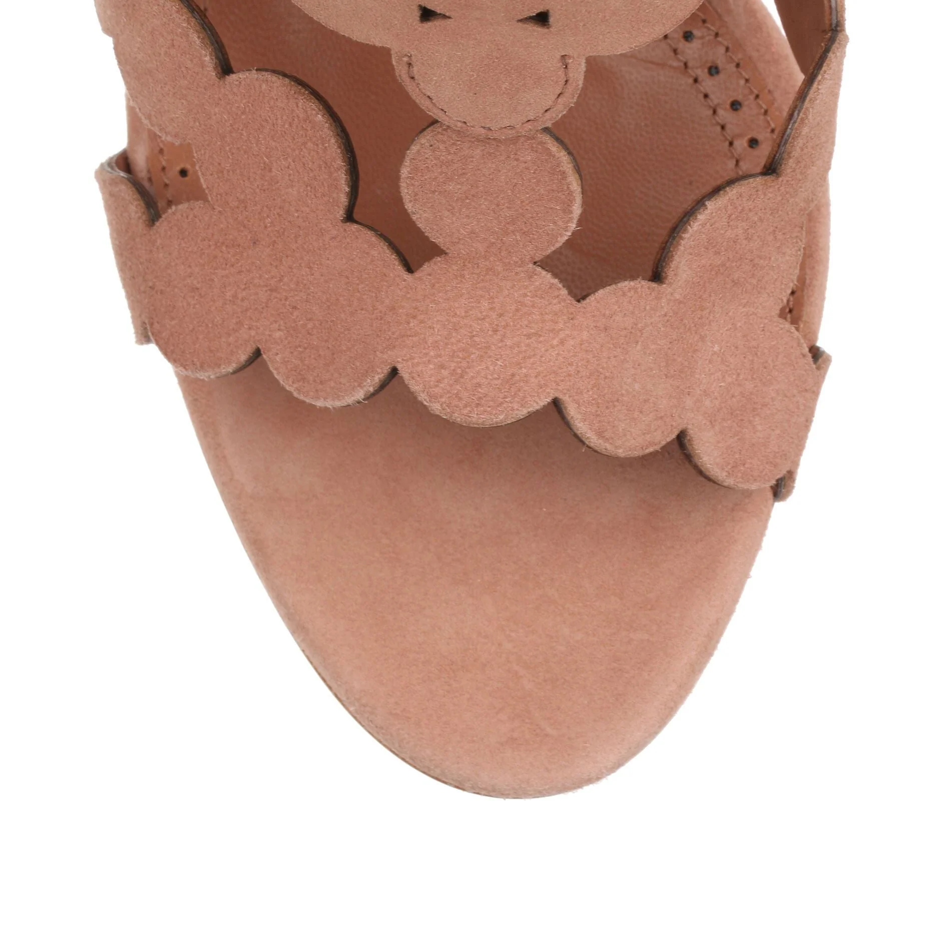 Tan suede circle sandal - Image 4