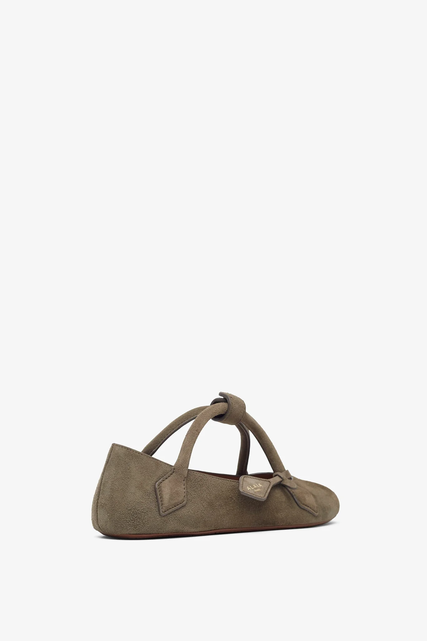 Teckel brown grey suede ballet flats - Image 3