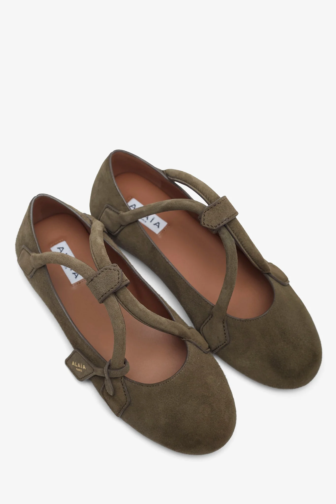 Teckel brown grey suede ballet flats - Image 5