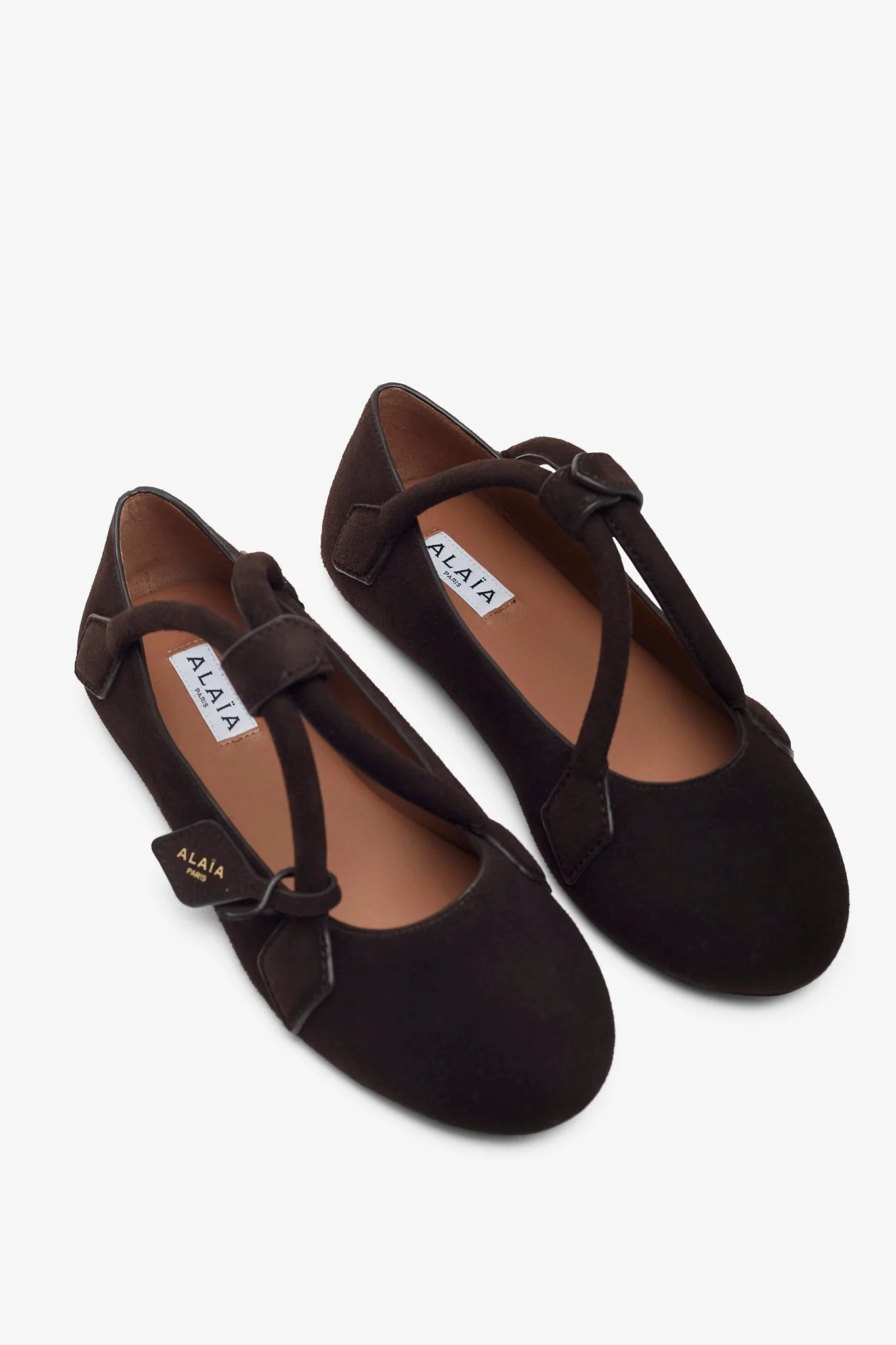 Teckel brown suede ballet flats - Image 4