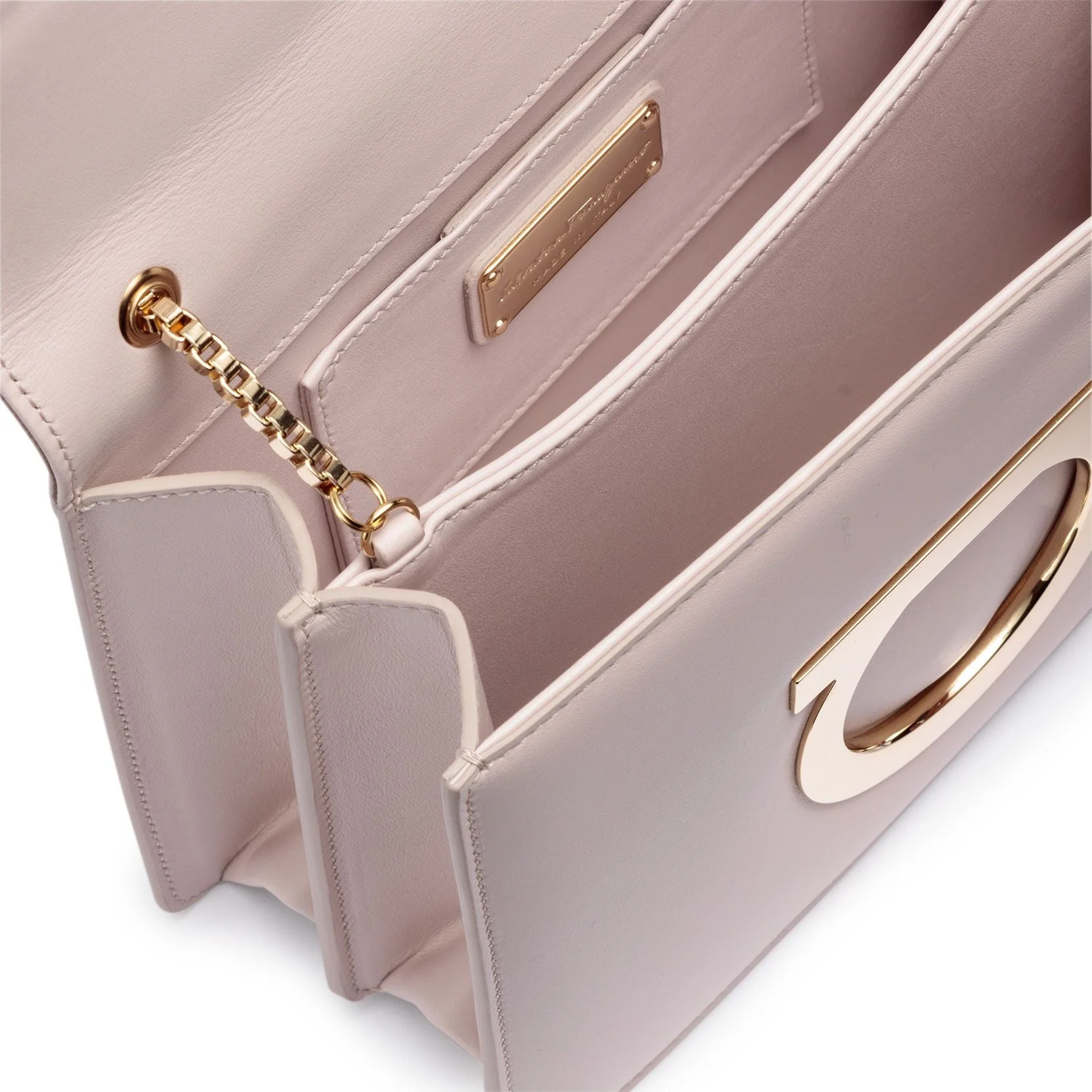 Thalia off-white leather Gancini shoulder bag - Image 4
