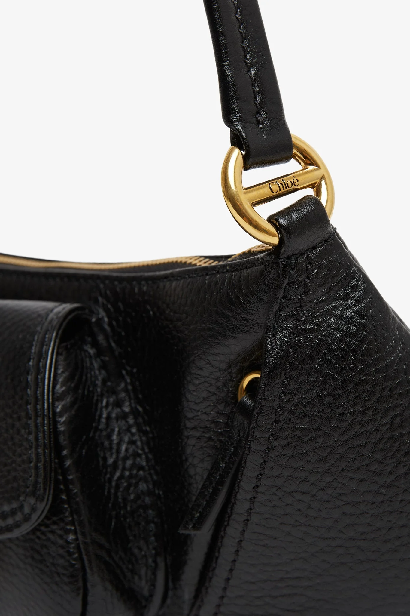 The 99 black leather shoulder bag - Image 5