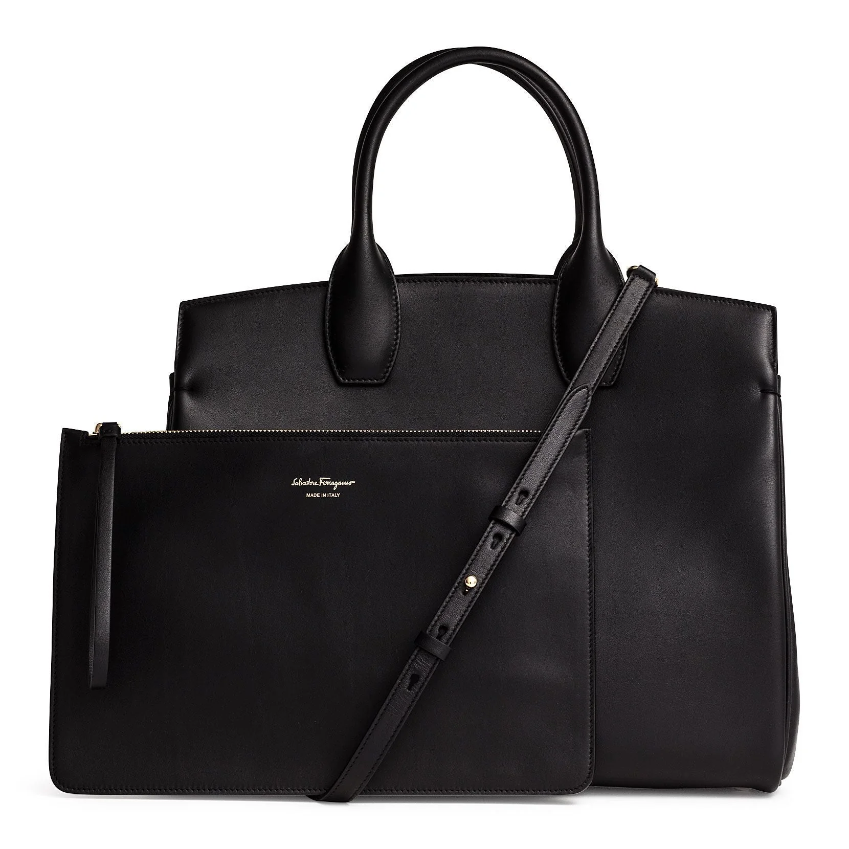 The Studio black leather large bag - Image 3