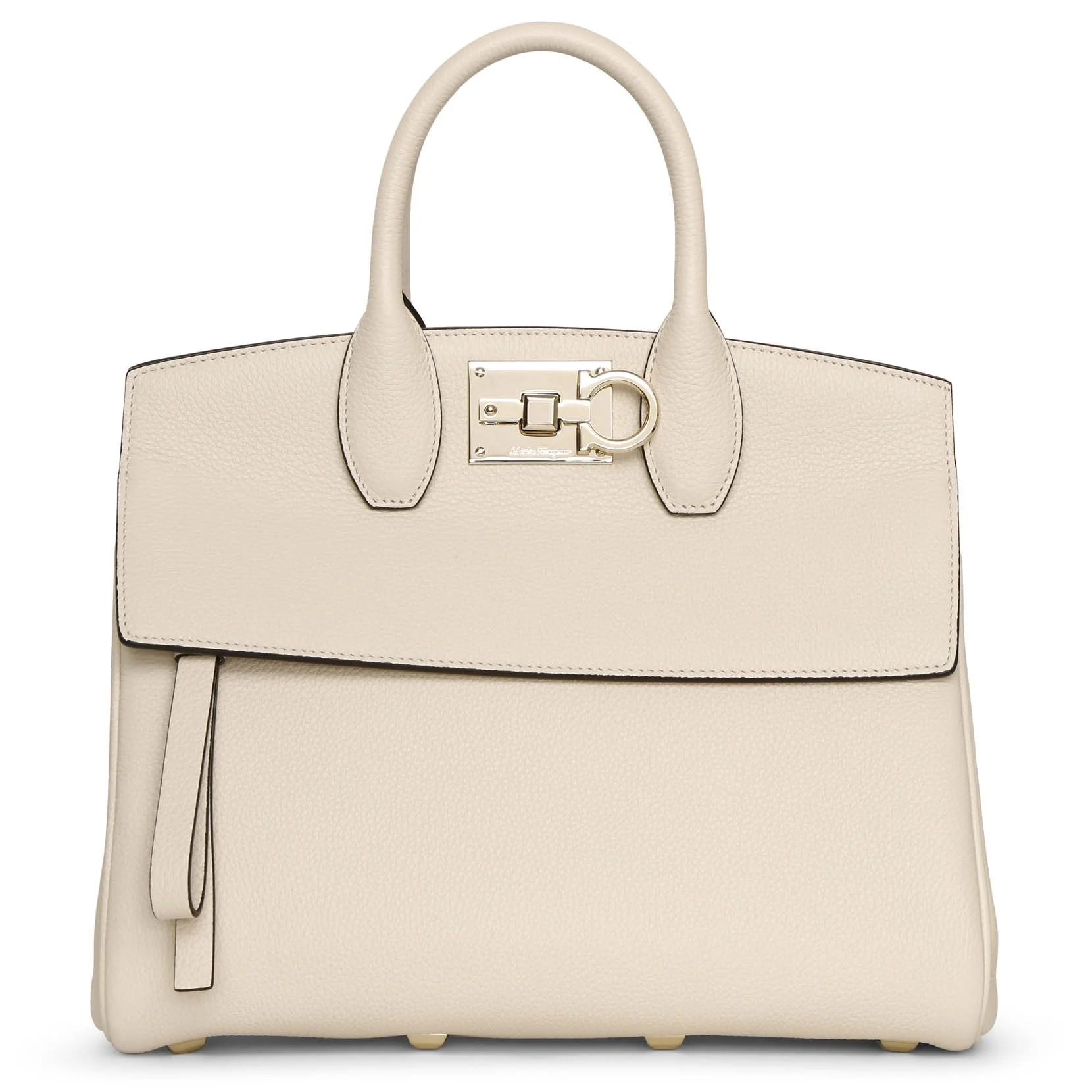 The Studio Small off white leather bag