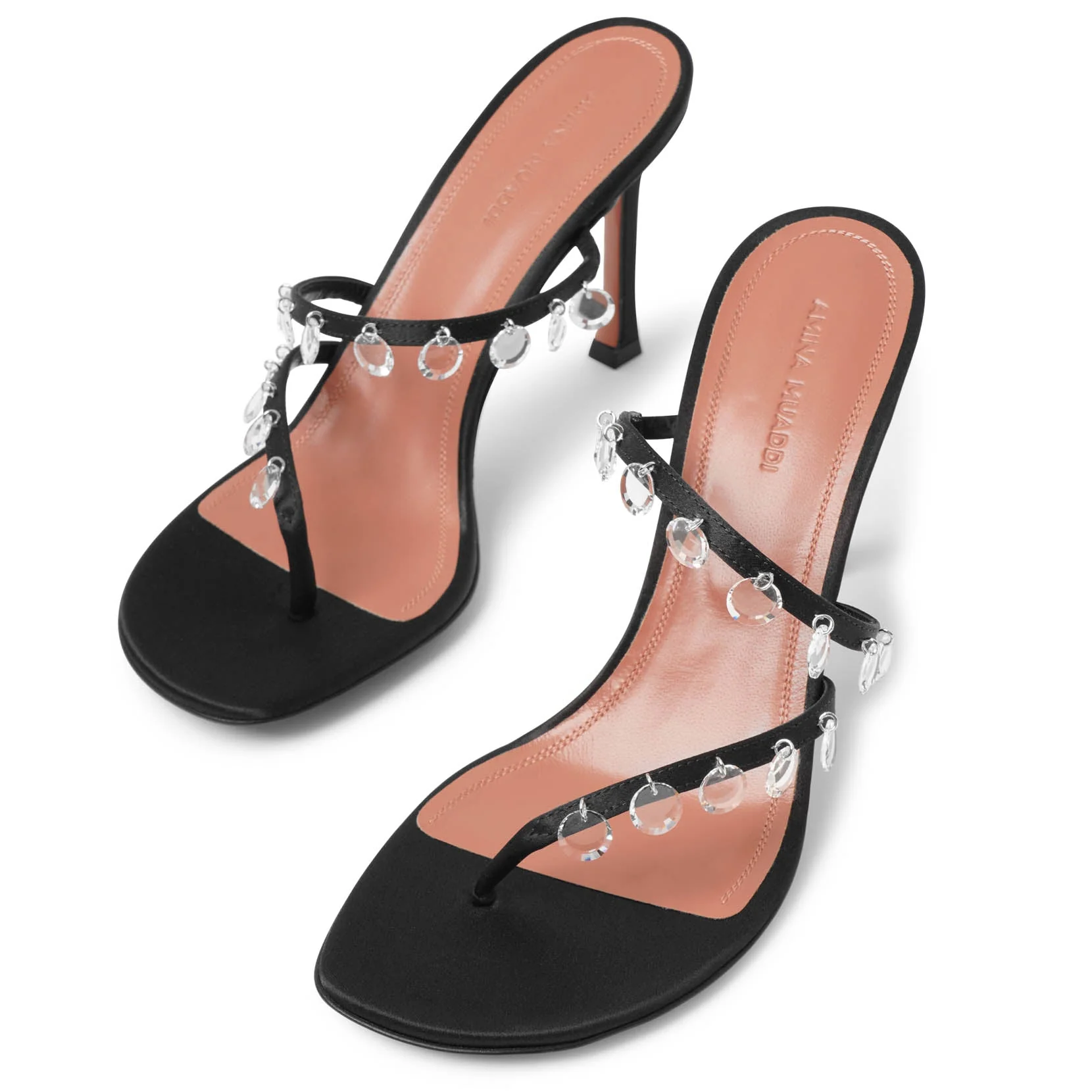 Tina black satin mules - Image 5