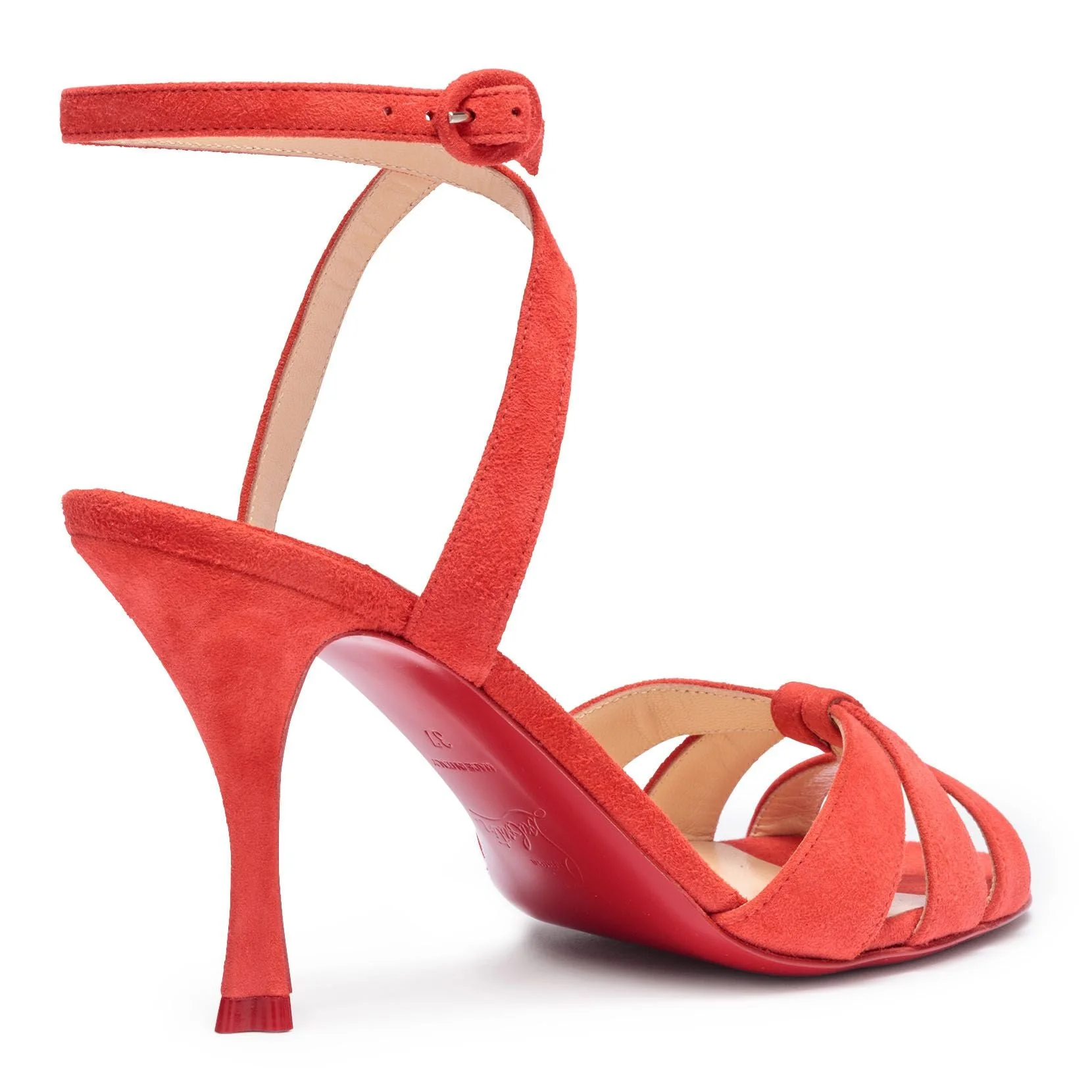 Trezuma 85 light red suede sandals - Image 3