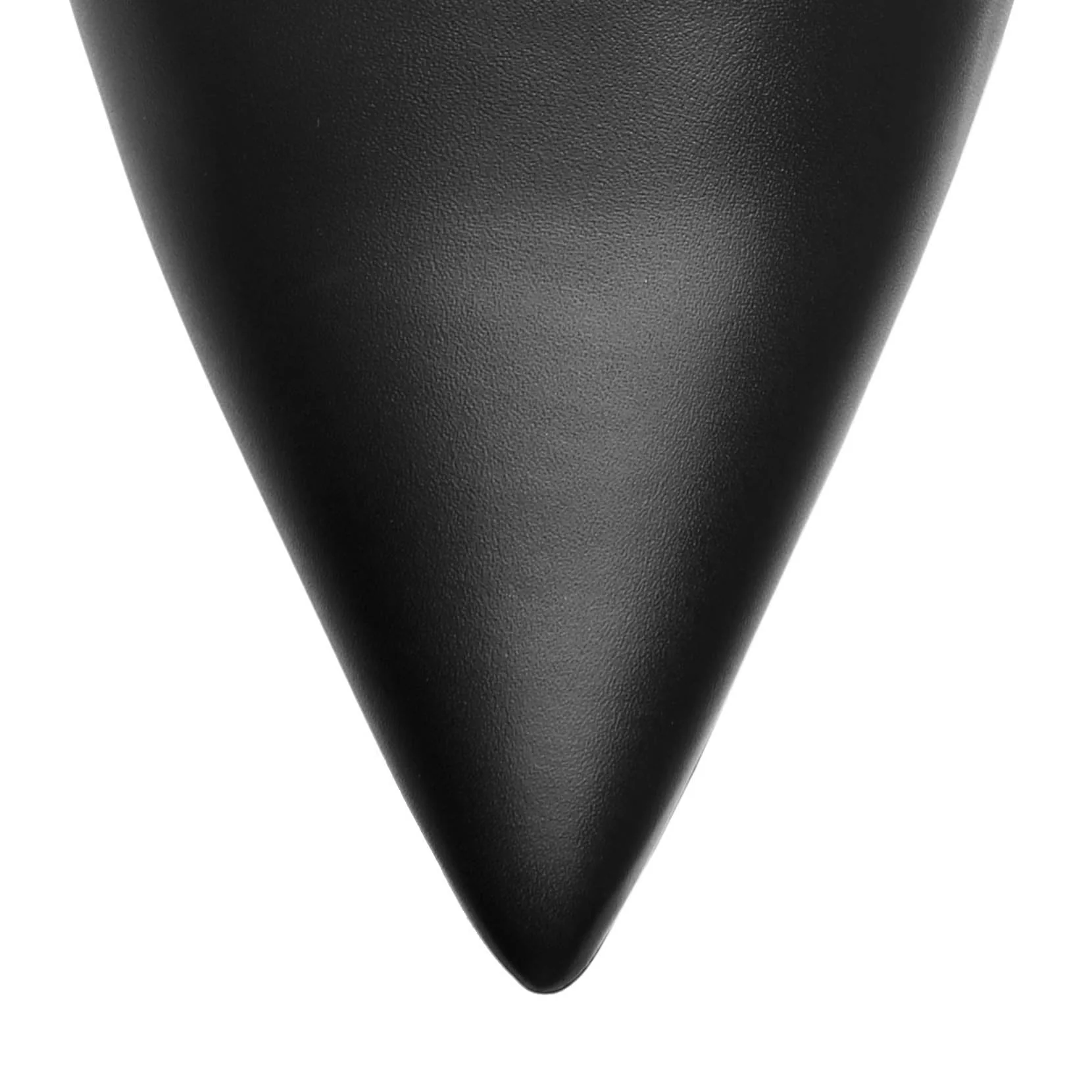 Triangle black leather slingback pumps - Image 4