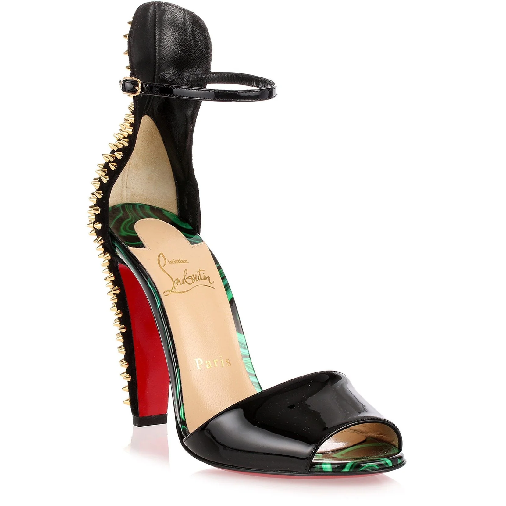 Tropanita 100 patent black sandal - Image 2