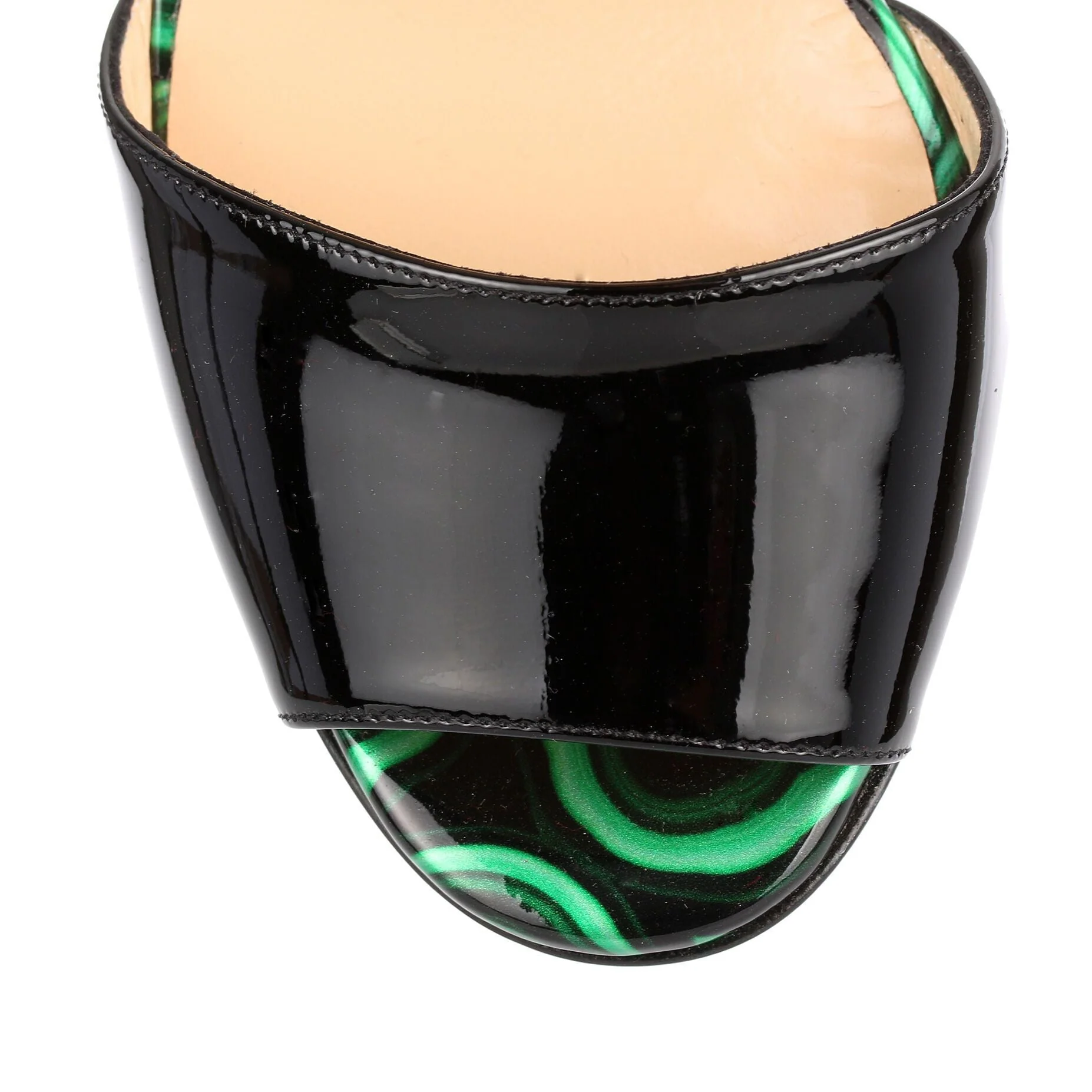 Tropanita 100 patent black sandal - Image 4