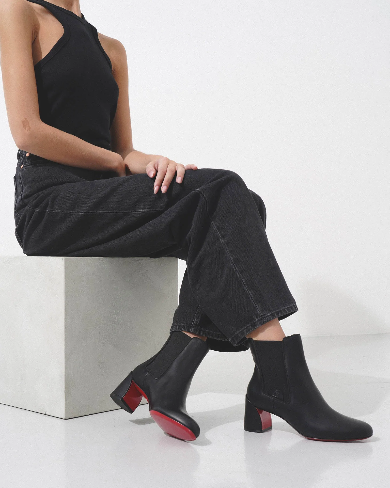 Turelastic 55 black leather ankle boots - Image 2