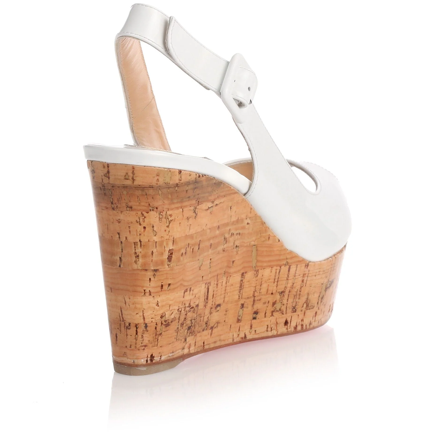 Une Plume white wedge sandal - Image 3