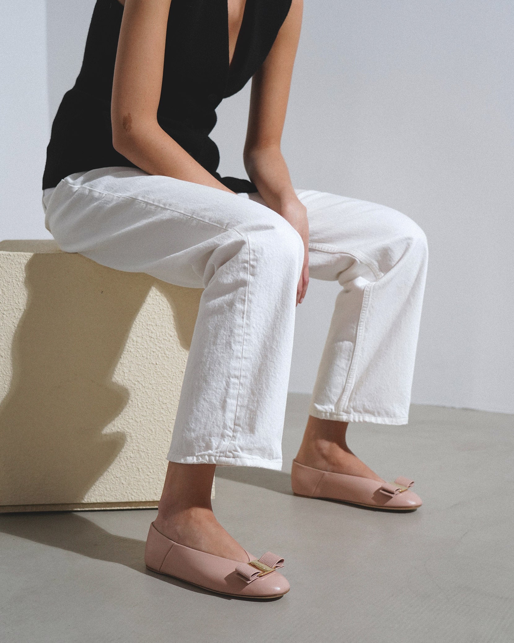 Vanna beige leather ballerinas - Image 2